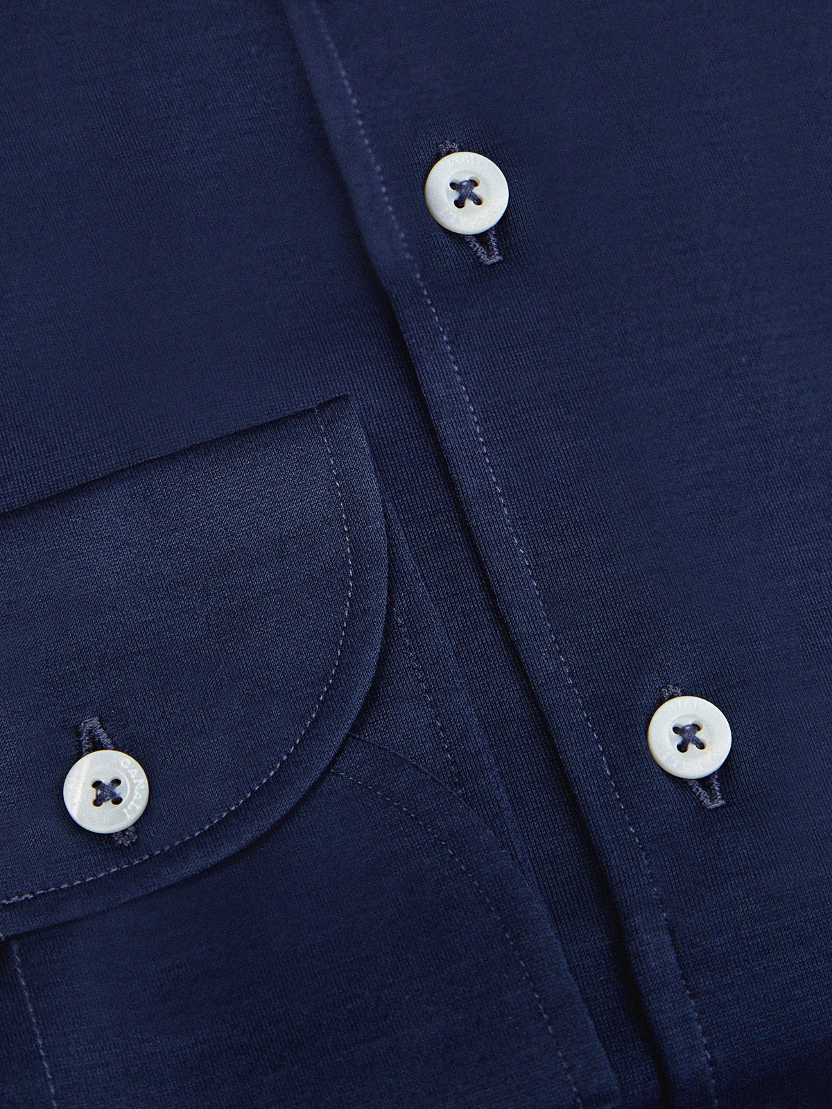 Рубашка в стиле casual из плотного хлопка CANALI, цвет синий, размер 48;52;54;56 - фото 2