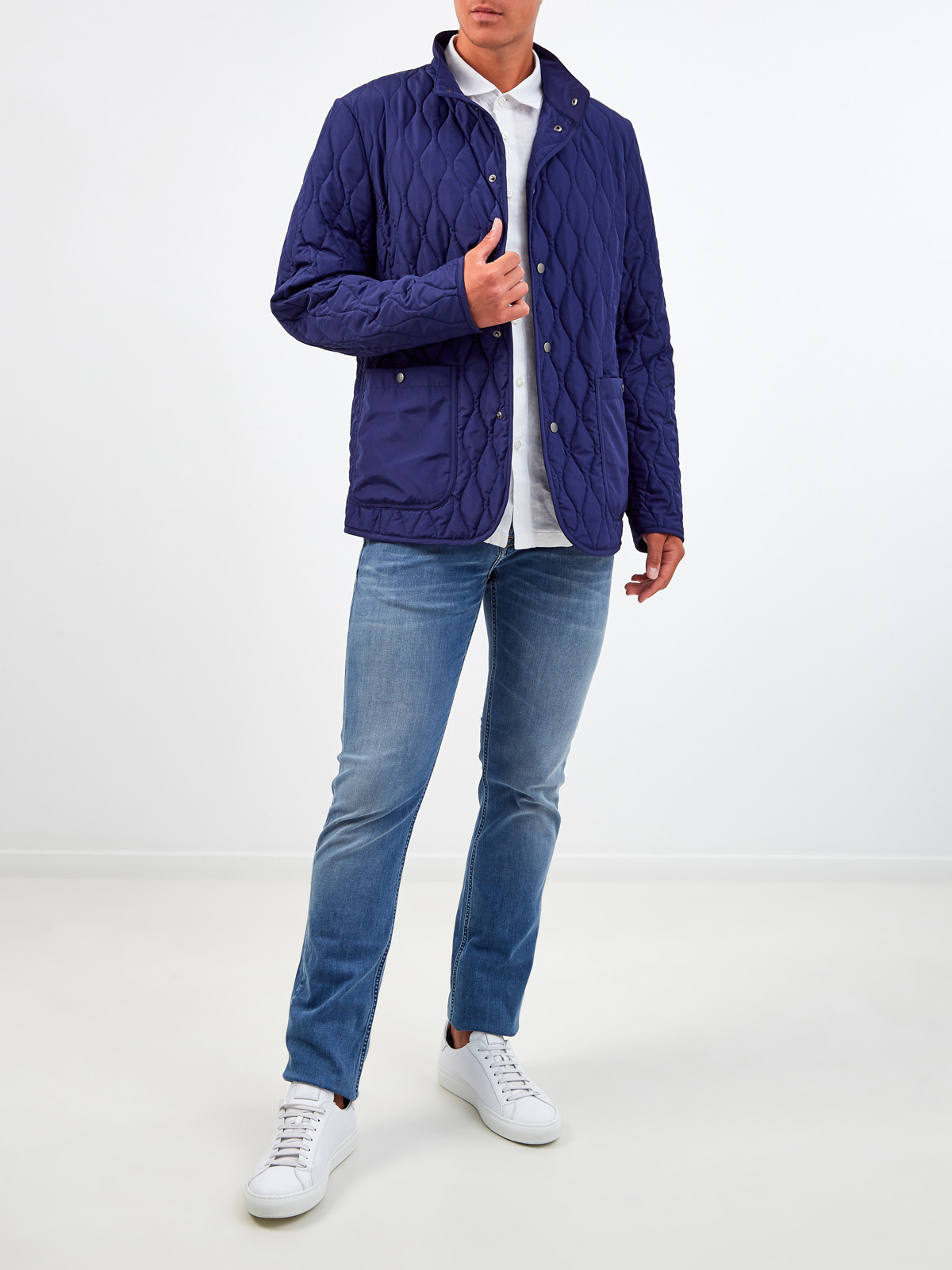 Стеганая куртка из водонепроницаемого нейлона Rain Protection CANALI, цвет синий, размер 52;54;56;58;50 - фото 2