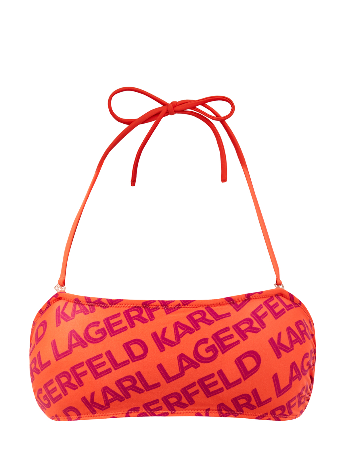 Лиф-бандо со съемными бретелями и принтом KARL LAGERFELD, цвет оранжевый, размер M;L;S