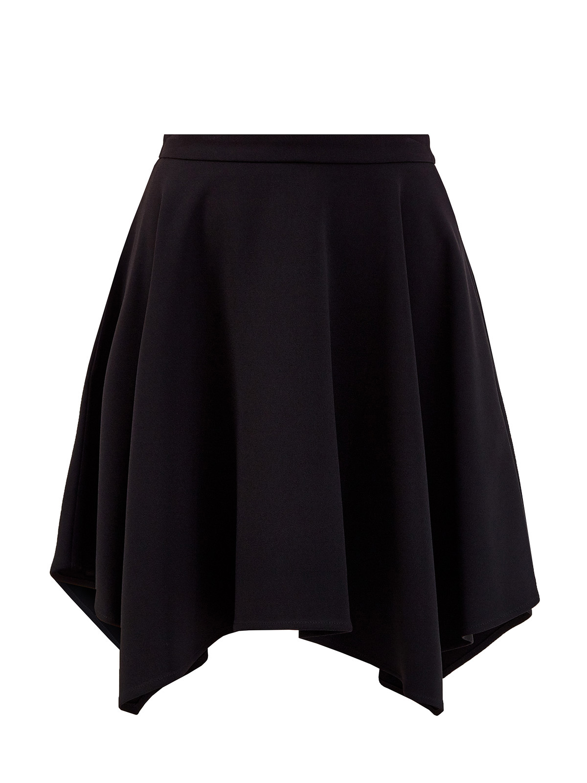 Асимметричная юбка-мини с прорезными карманами STELLA McCARTNEY черного цвета