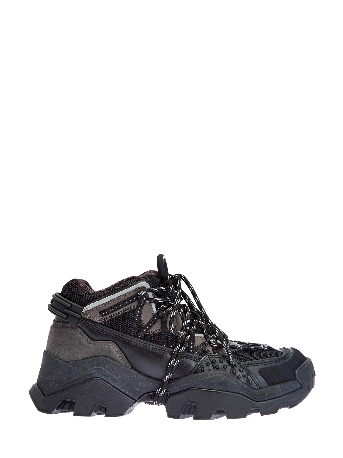 Кожаные кроссовки Inka с отделкой из мембраны и замши KENZO, цвет черный, размер 6;7