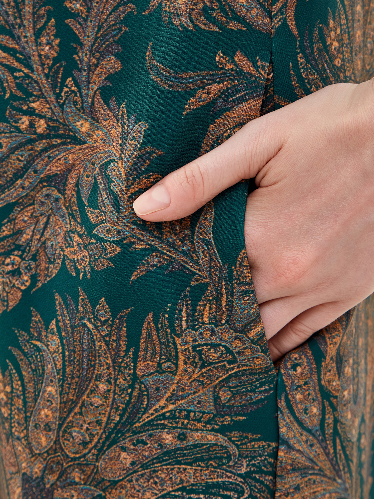 Платье-миди в стиле бохо с рукавами ¾ и мотивом пейсли ETRO, цвет мульти, размер 44;46;48;50 - фото 5