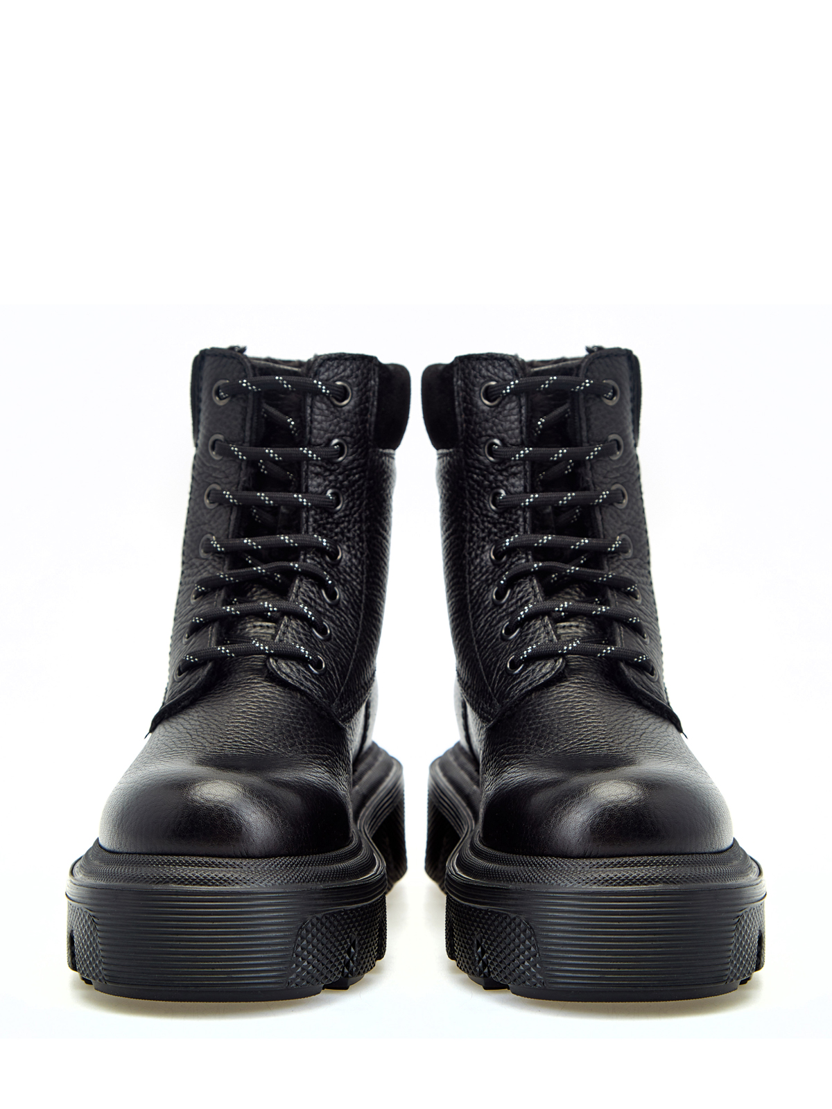 Ботинки из текстурированной кожи Generation C с мехом CASADEI, цвет черный, размер 36.5;37.5;38;38.5;39;39.5;40 - фото 4