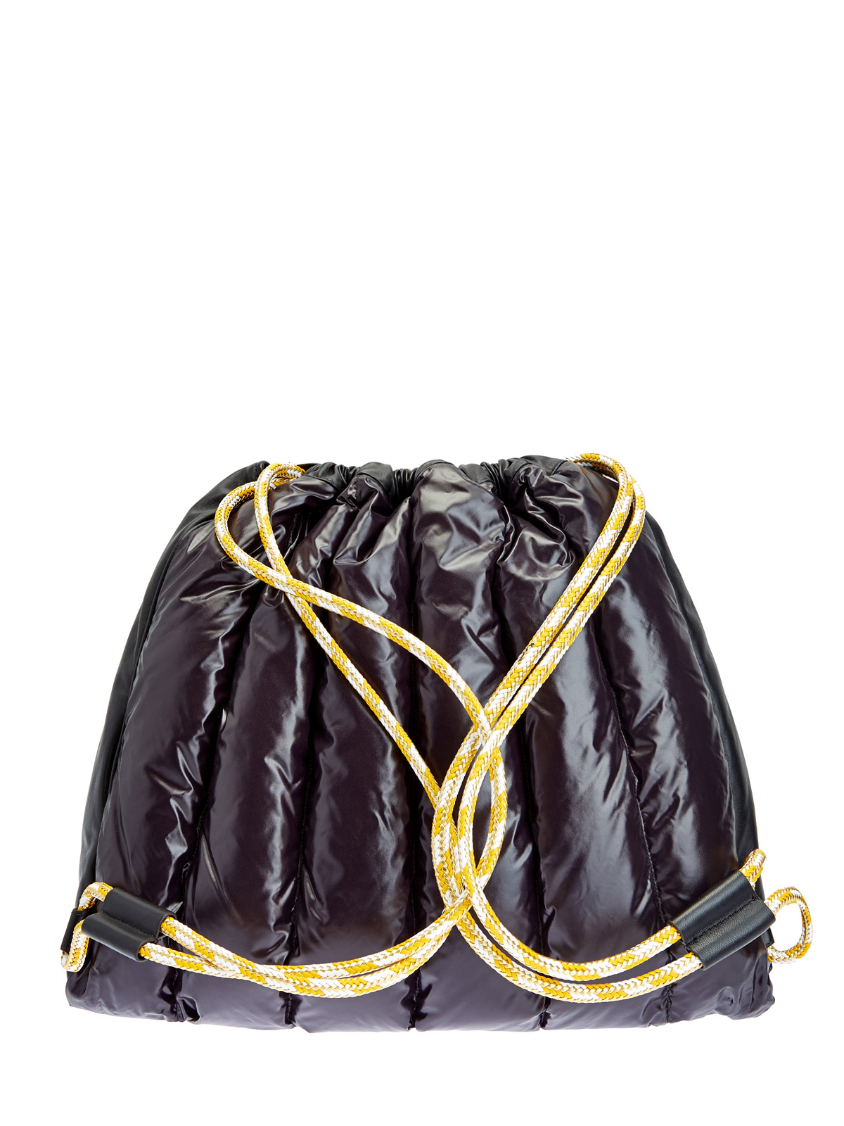 Стеганый рюкзак Seashell из глянцевого нейлона и кожи MONCLER, цвет черный, размер M - фото 5