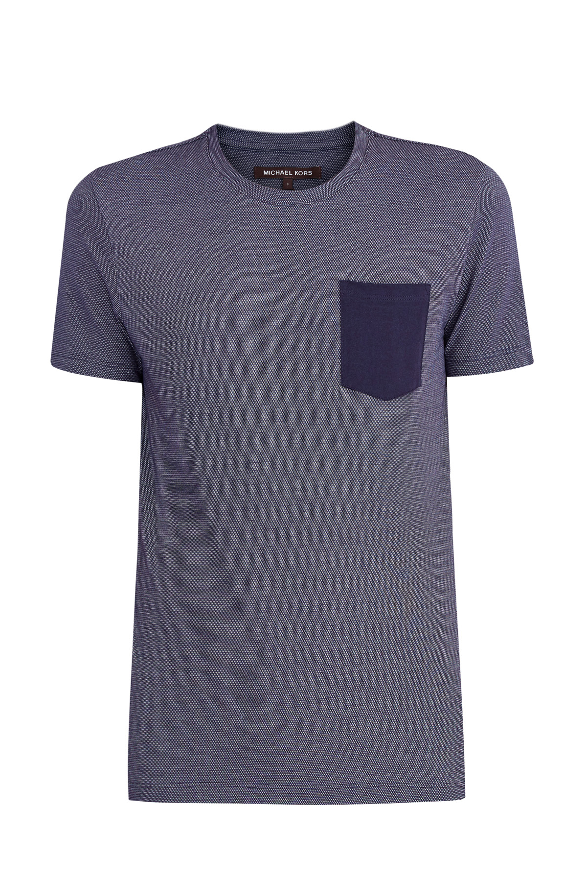 Базовая футболка свободного кроя с контрастным карманом MICHAEL KORS, цвет синий, размер 31;32 - фото 1
