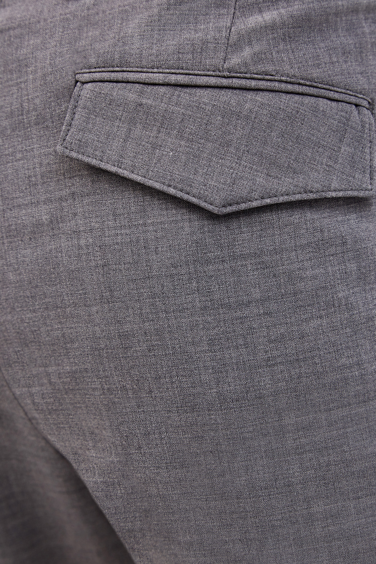 Брюки с карманами в стиле карго из эластичной шерстяной ткани ELEVENTY, цвет серый, размер 48 - фото 4