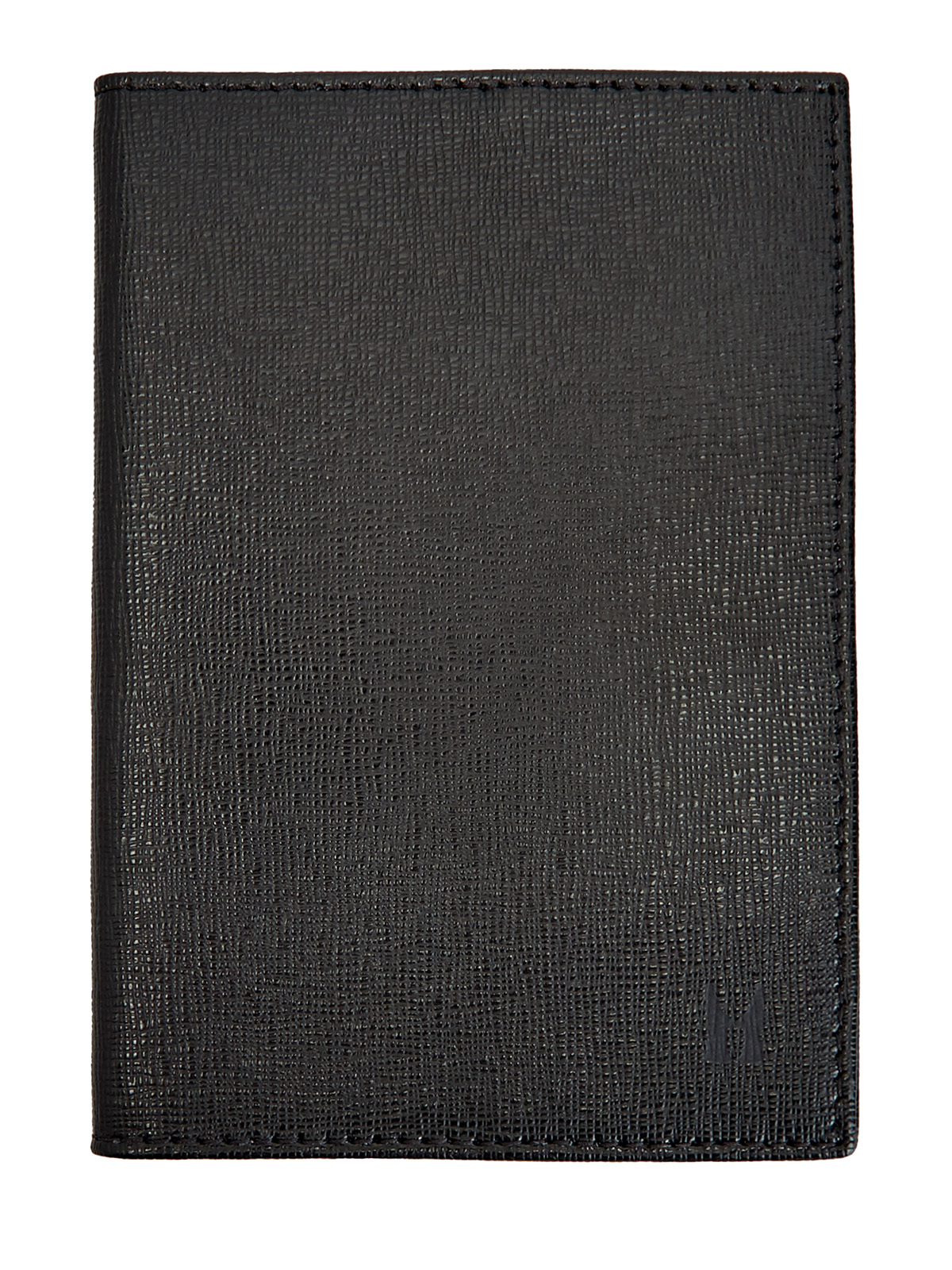 Обложка для паспорта из кожи с сафьяновой отделкой MORESCHI, цвет черный, размер M;L;XL - фото 1