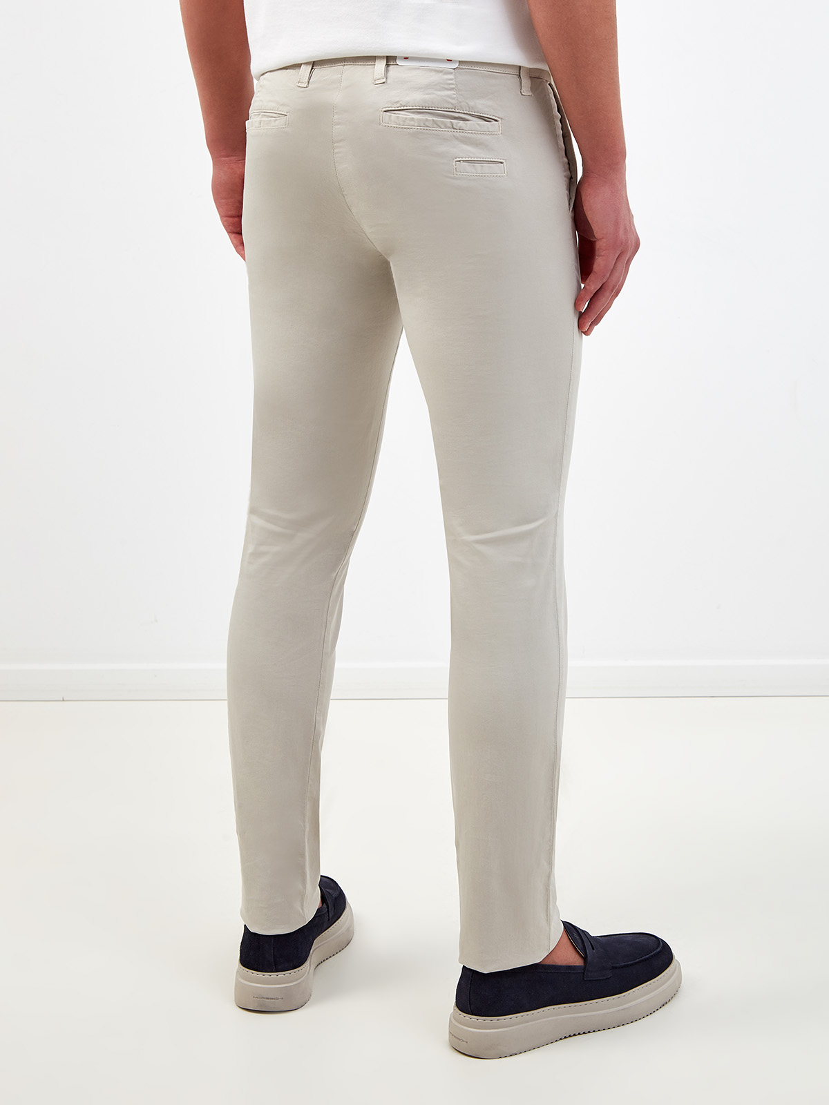 Зауженные брюки ручной работы с асимметричной застежкой ELEVENTY, цвет бежевый, размер 46;50;52;54 - фото 4