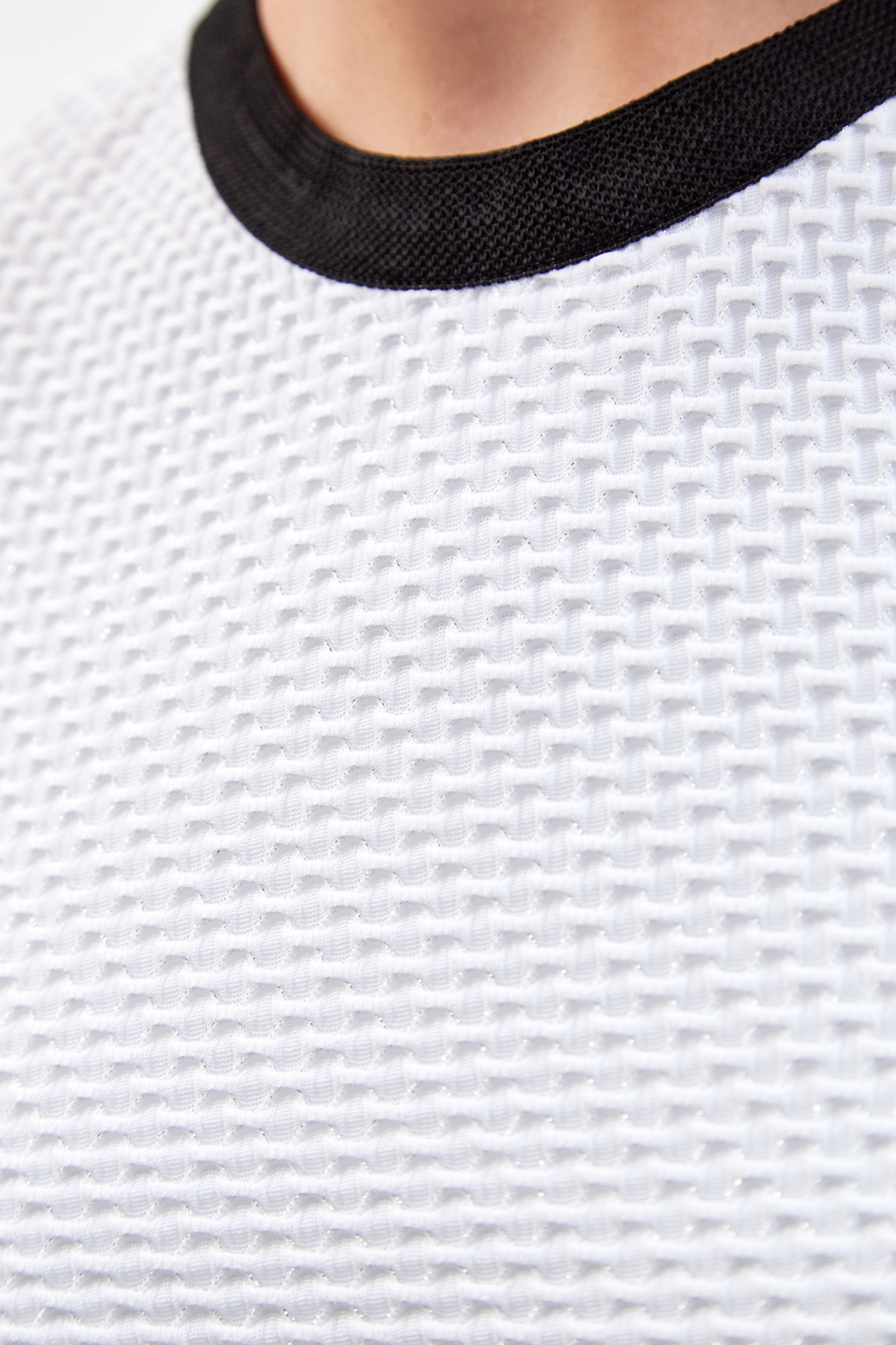 Платье-мини из эластичной быстросохнущей микрофибры с контрастной окантовкой FISICO, цвет белый, размер S;L - фото 5