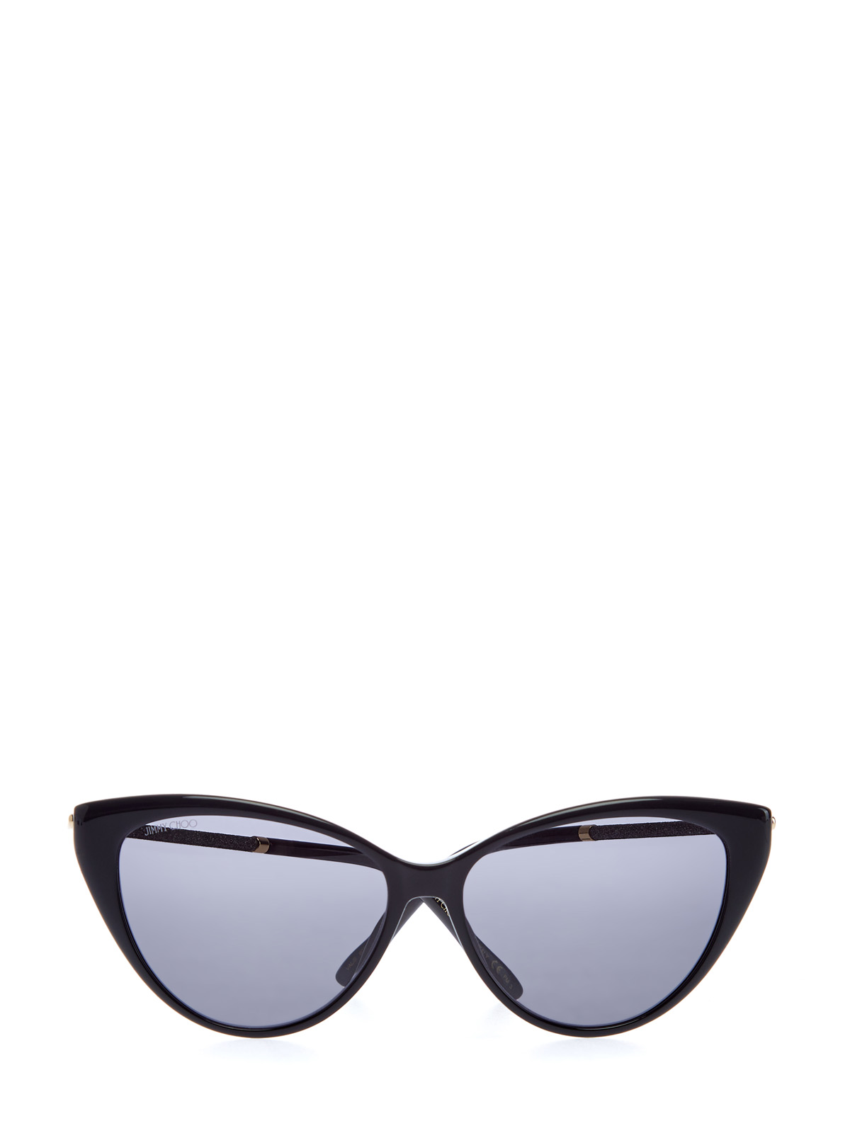 Очки Val в оправе кошачий глаз с мерцающими дужками JIMMY CHOO  (sunglasses), цвет черный - фото 1