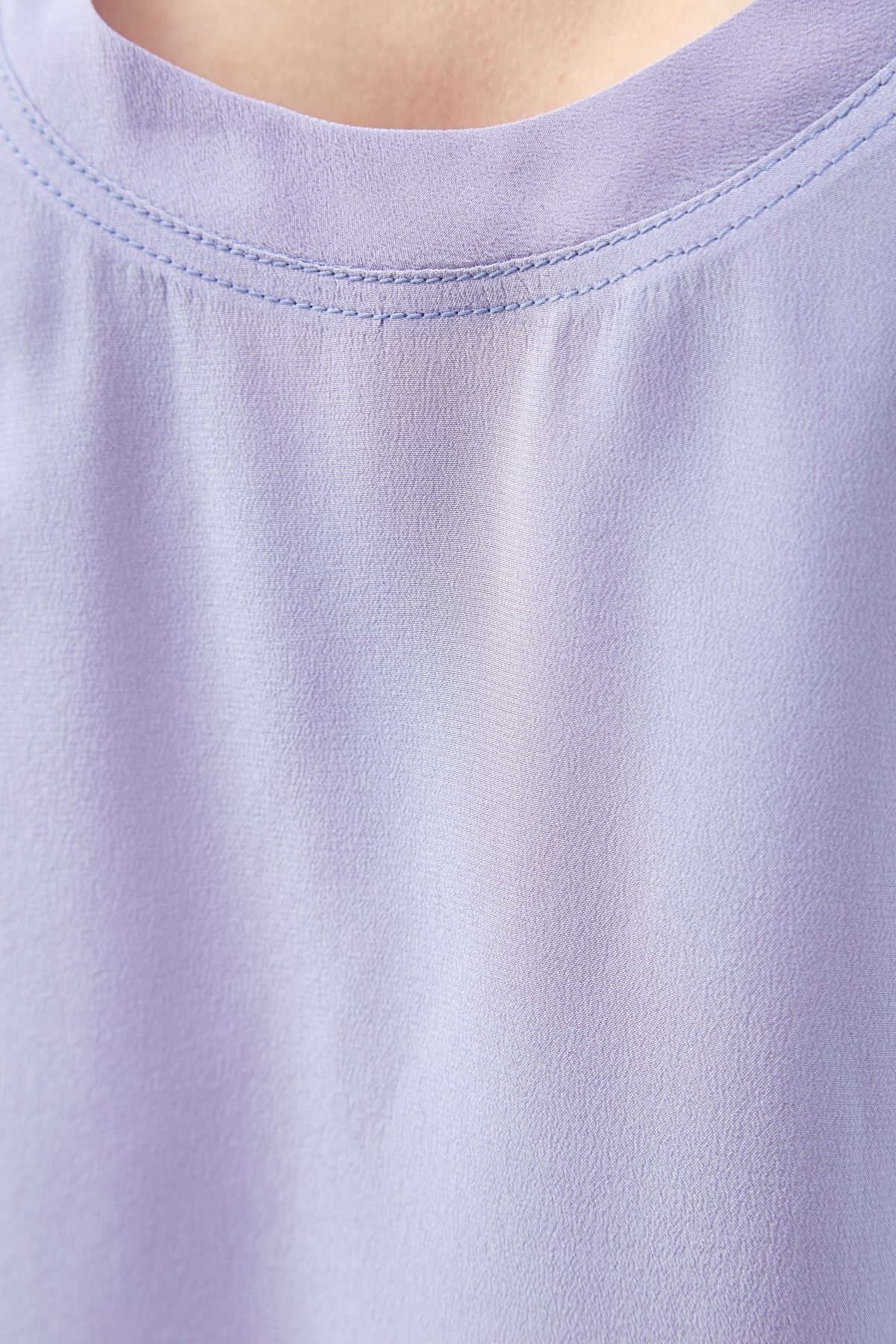 Топ из итальянского шелка оттенка лаванды AGNONA, цвет фиолетовый, размер 40;42 - фото 3