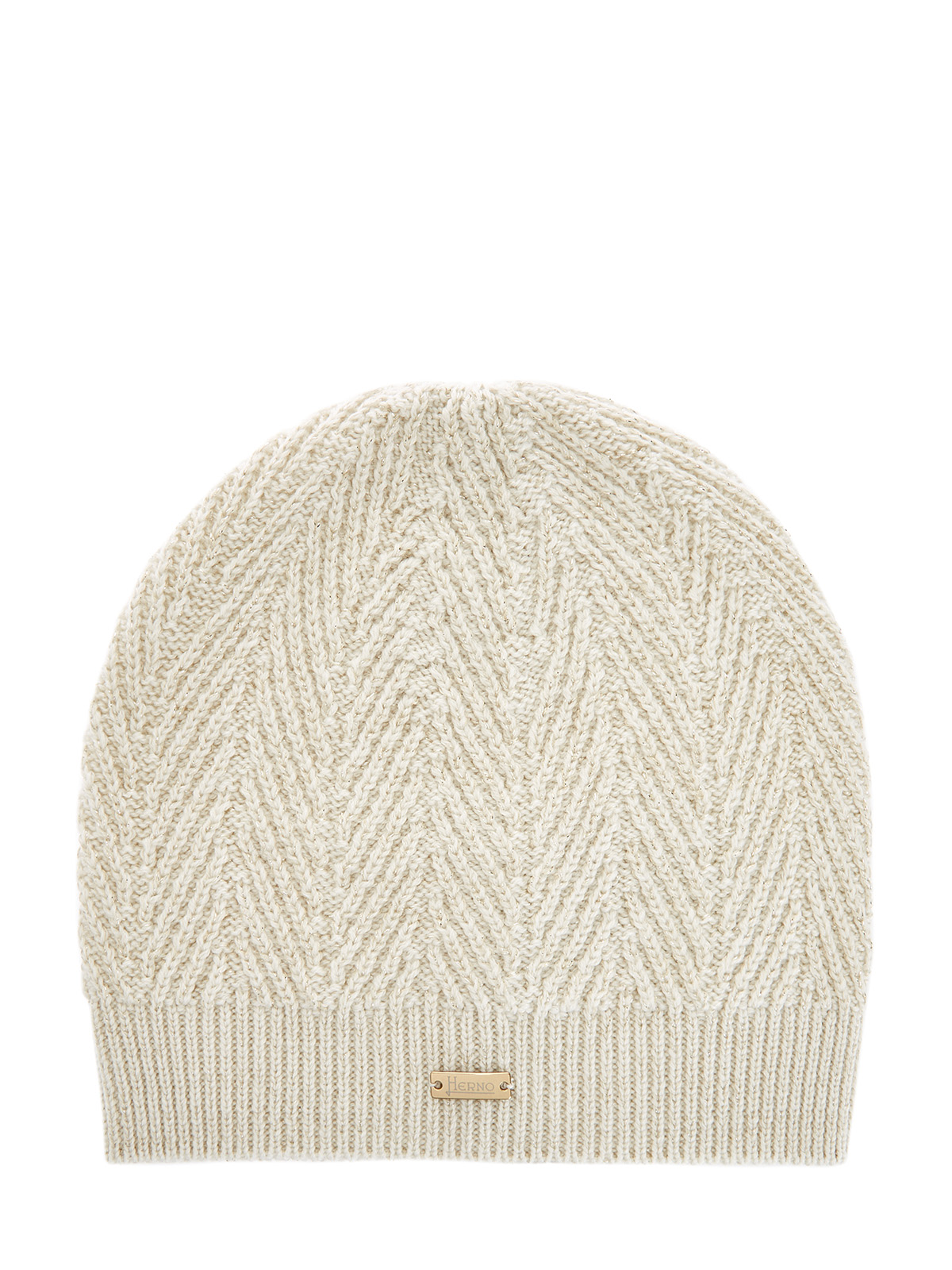 

Шапка из шерстяной пряжи с мерцающей нитью ламе, Бежевый, Шапка из шерстяной пряжи с мерцающей нитью ламе