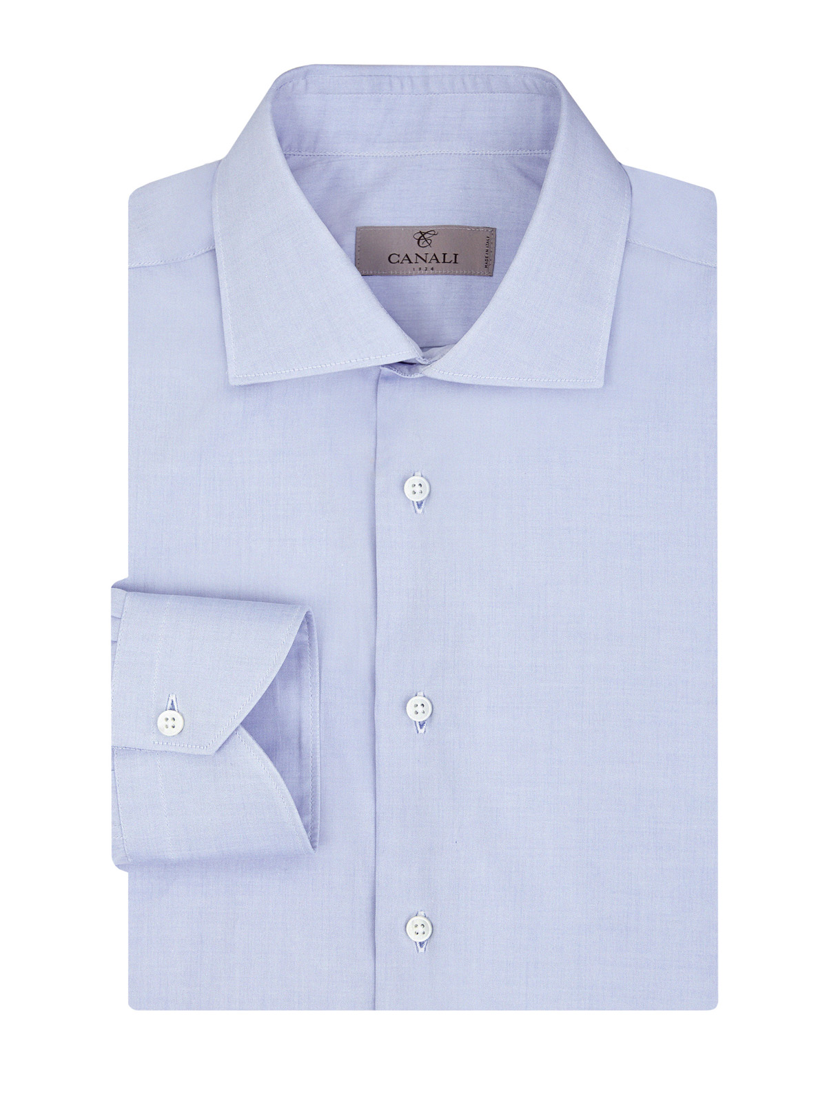 Рубашка с длинными рукавами из хлопкового поплина CANALI, цвет голубой, размер 48;50;52;54;56;58;60;62 - фото 1