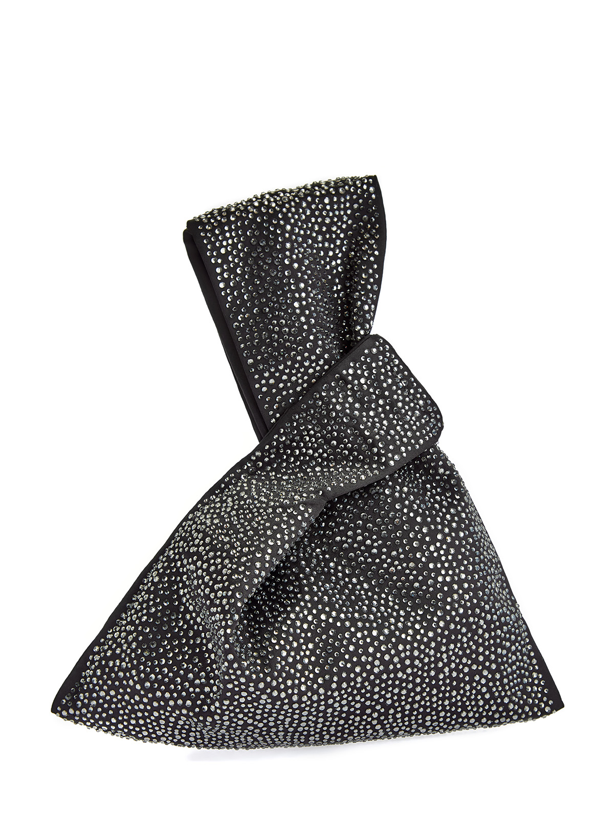 

Мягкая атласная сумка с декором из мерцающих стразов, Черный, Мягкая атласная сумка с декором из мерцающих стразов