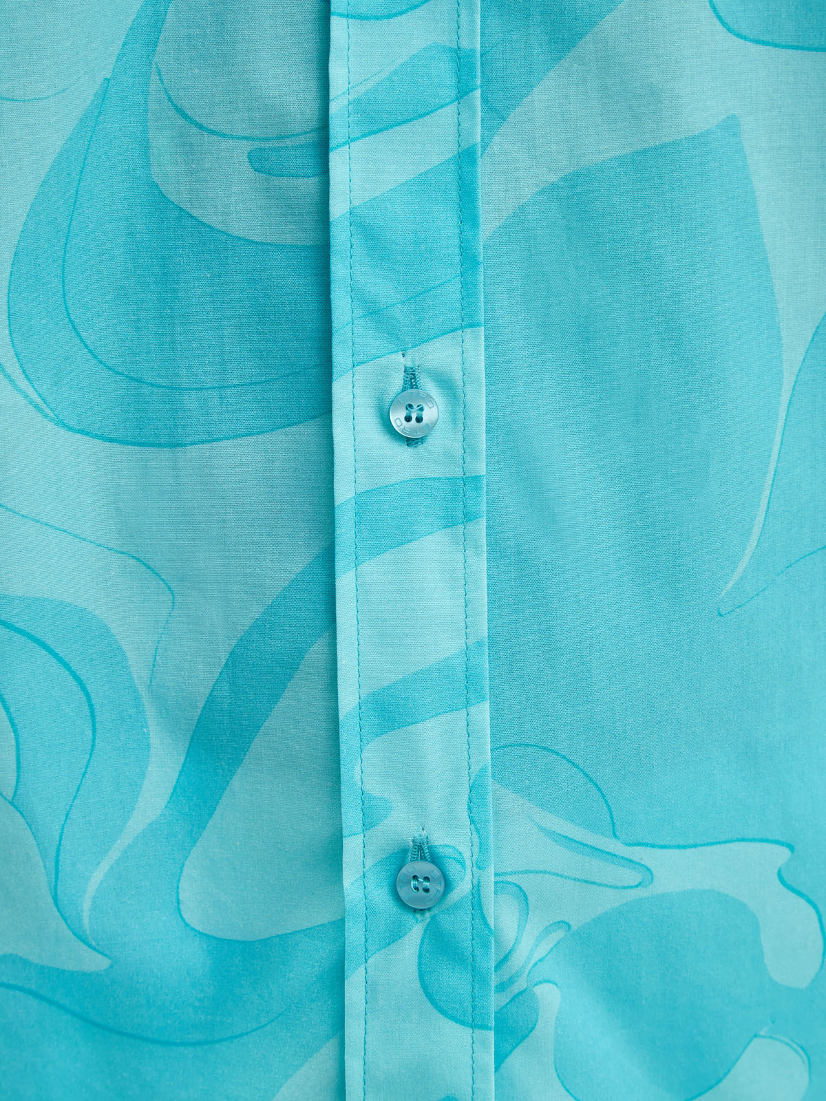 Свободная рубашка из тонкого хлопкового поплина с принтом ETRO, цвет голубой, размер 42;44;46;38;40 - фото 3