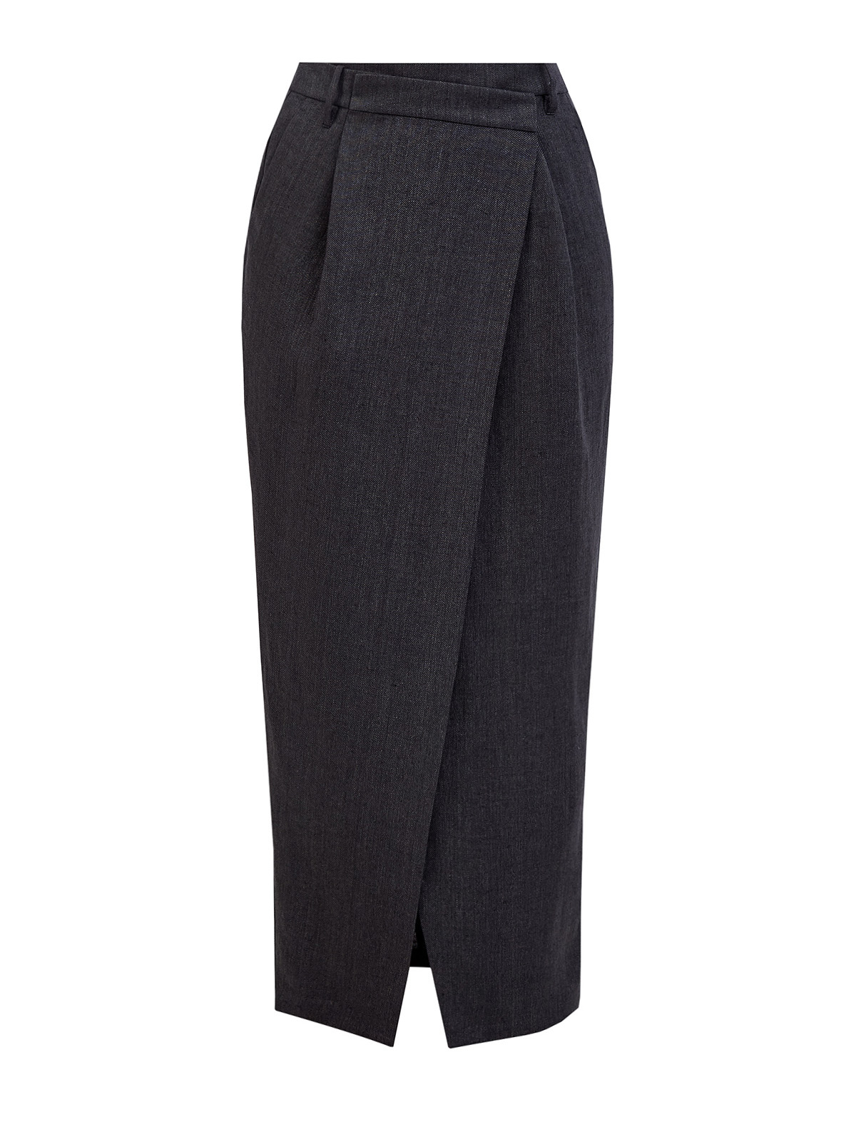 Юбка-макси из конопли и льна с асимметричным запахом 171010₽