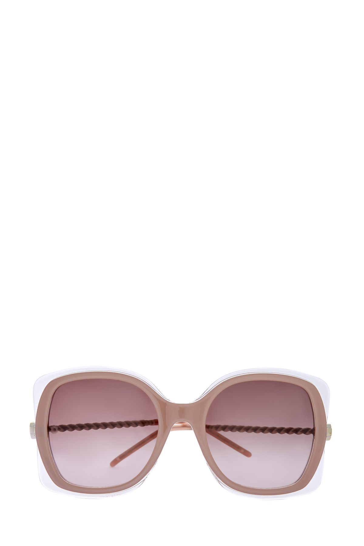 Солнцезащитные очки с полупрозрачными контурами и витыми дужками ELIE SAAB, размер 40