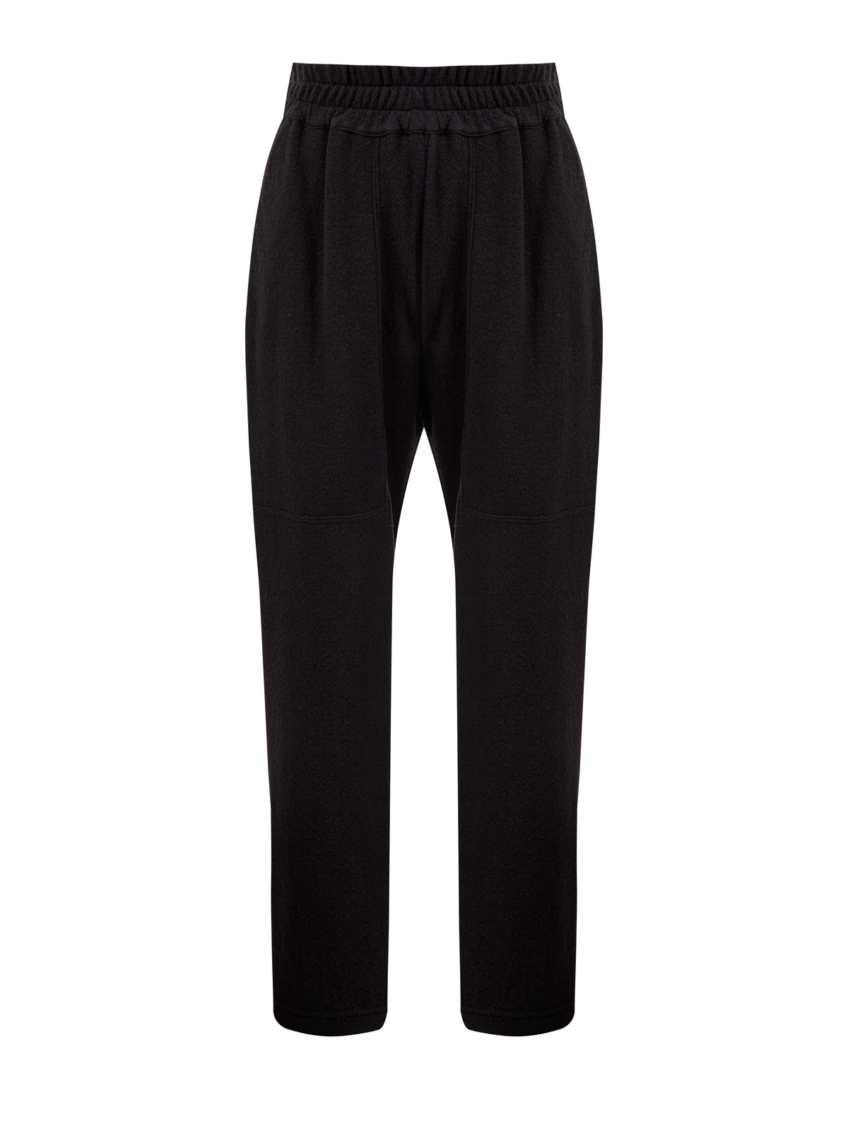 Укороченные брюки из фактурной шерсти с эластичным поясом GENTRYPORTOFINO, цвет черный, размер 42;44 - фото 1
