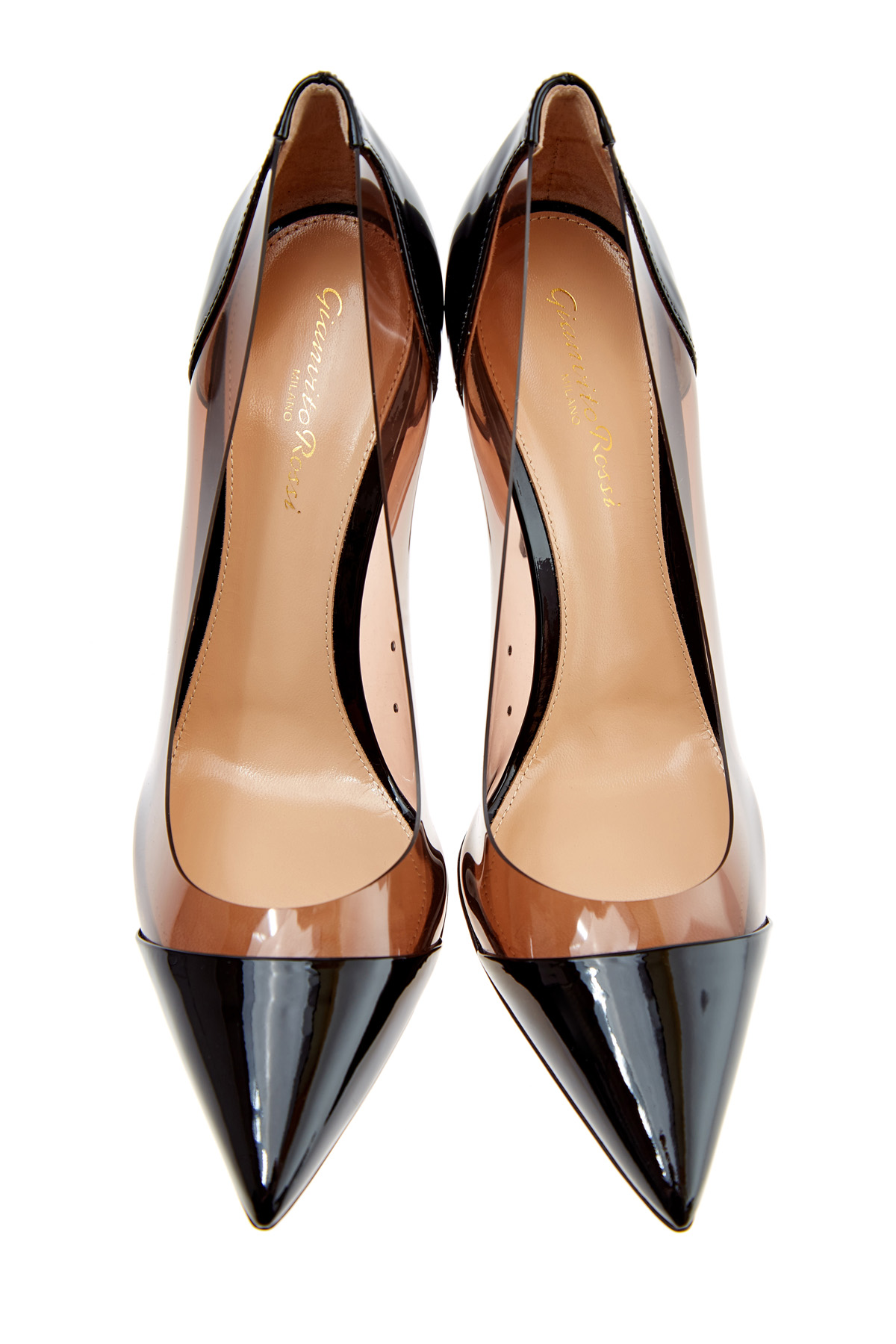 Туфли Plexi из лакированной кожи с прозрачными вставками GIANVITO ROSSI, цвет черный, размер 36.5;39 - фото 6