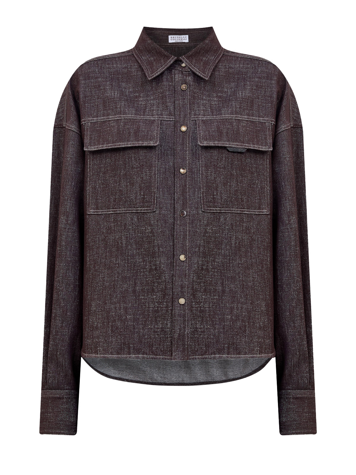 Рубашка из хлопка и вискозы с изящной деталью Мониль 175840₽