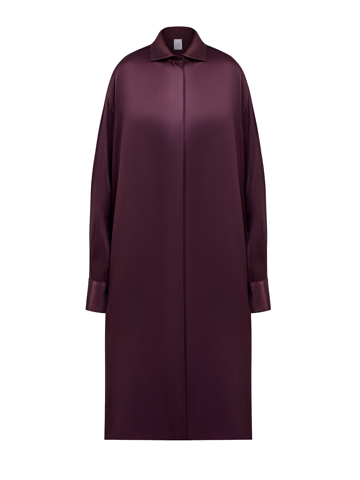 Удлиненная блуза из шелка с жемчужным напылением 134820₽