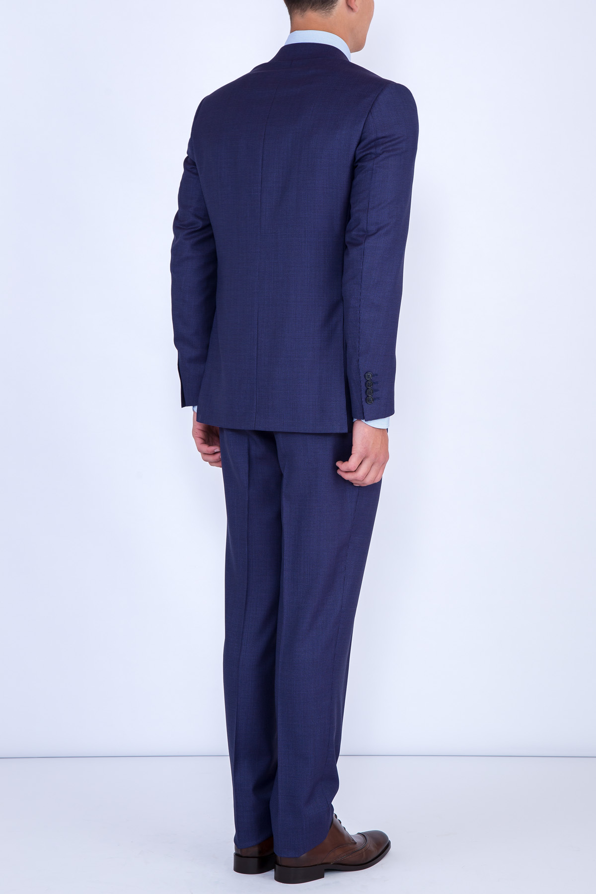 Классический костюм с микро-принтом CANALI, цвет синий, размер 54 - фото 4