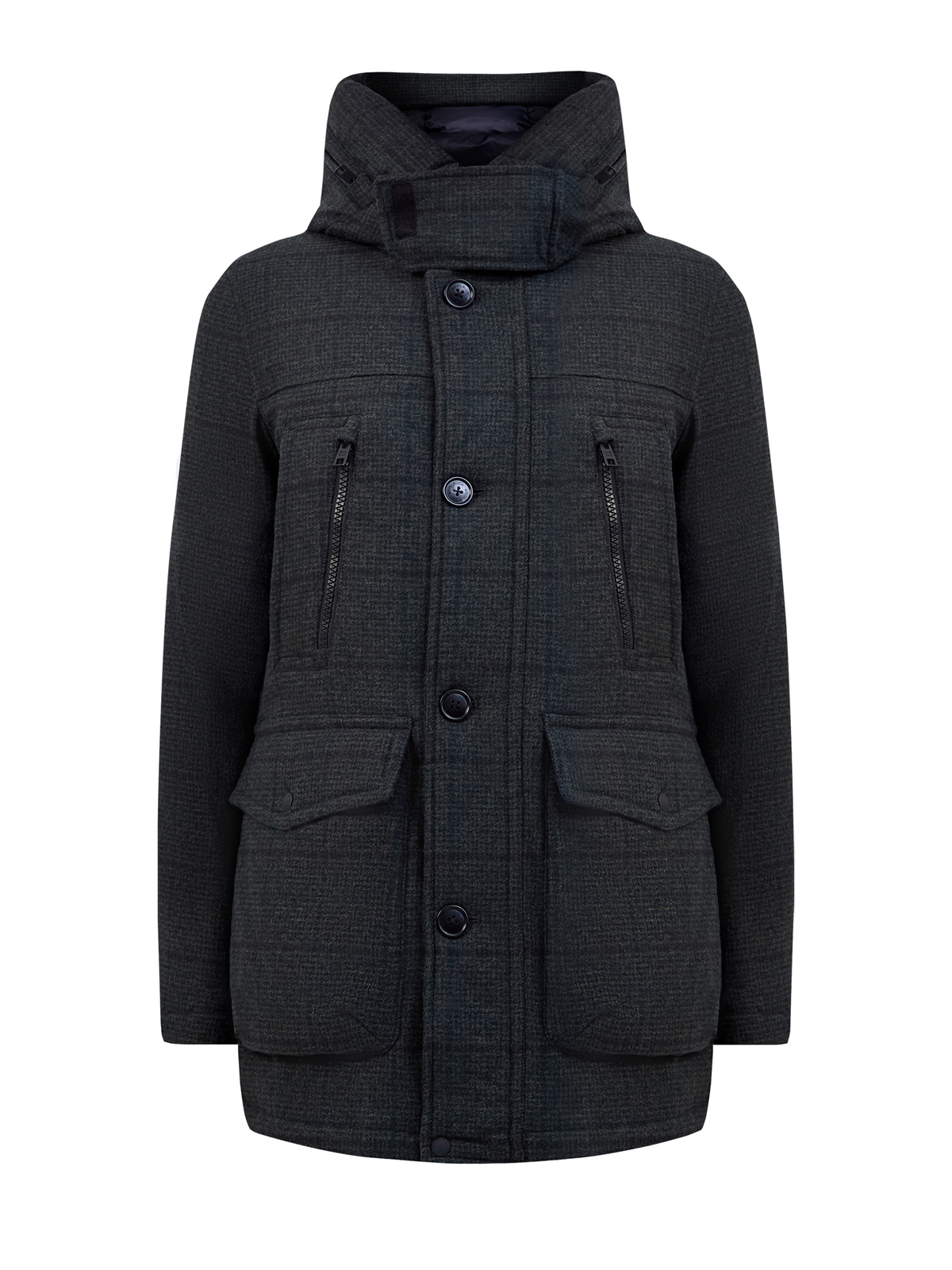 

Пуховая парка Wool Arctic Parka из шерсти в клетку, Зеленый, Пуховая парка Wool Arctic Parka из шерсти в клетку