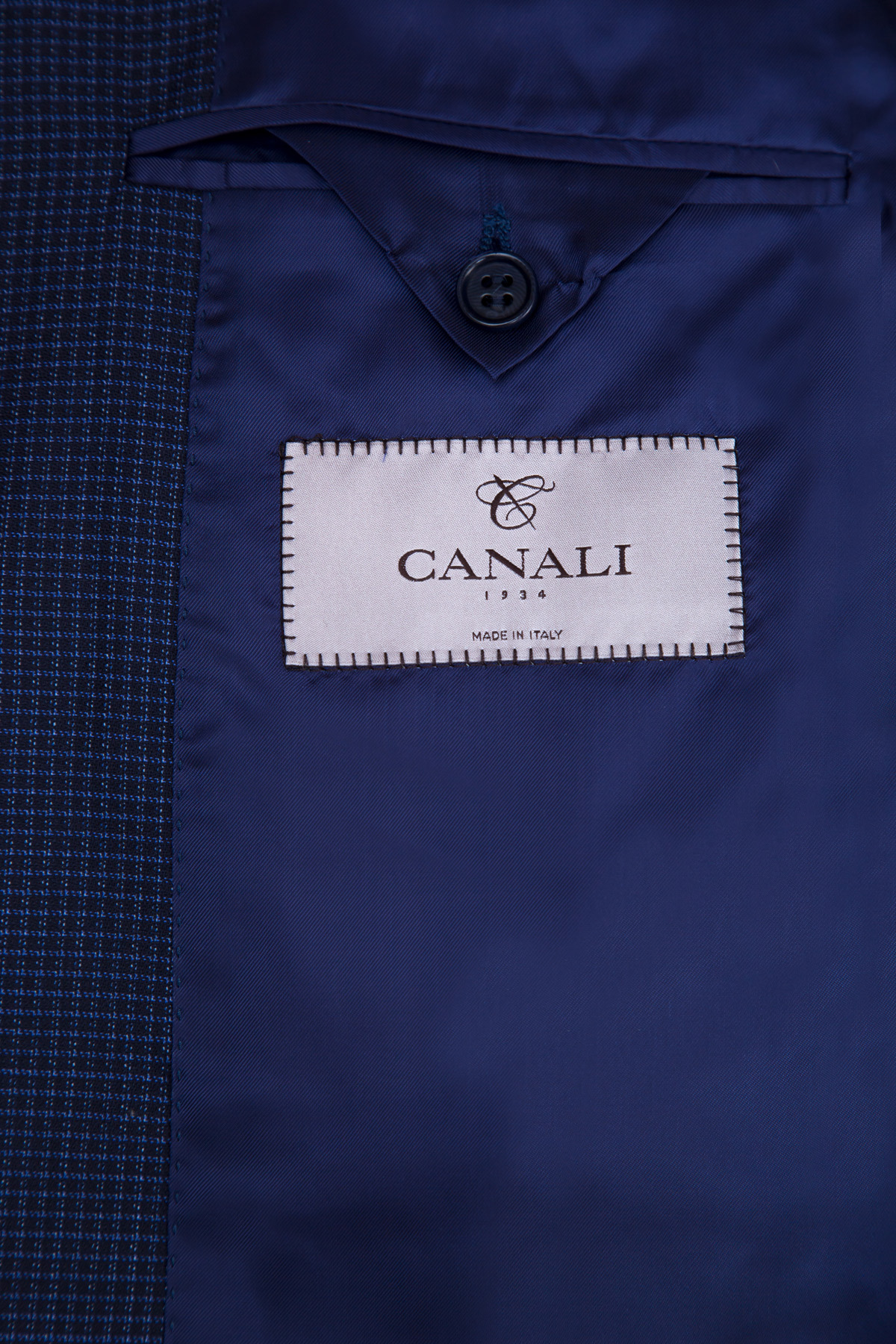 Шерстяной костюм из ткани Travel Water Resistant CANALI, цвет синий, размер 50 - фото 7