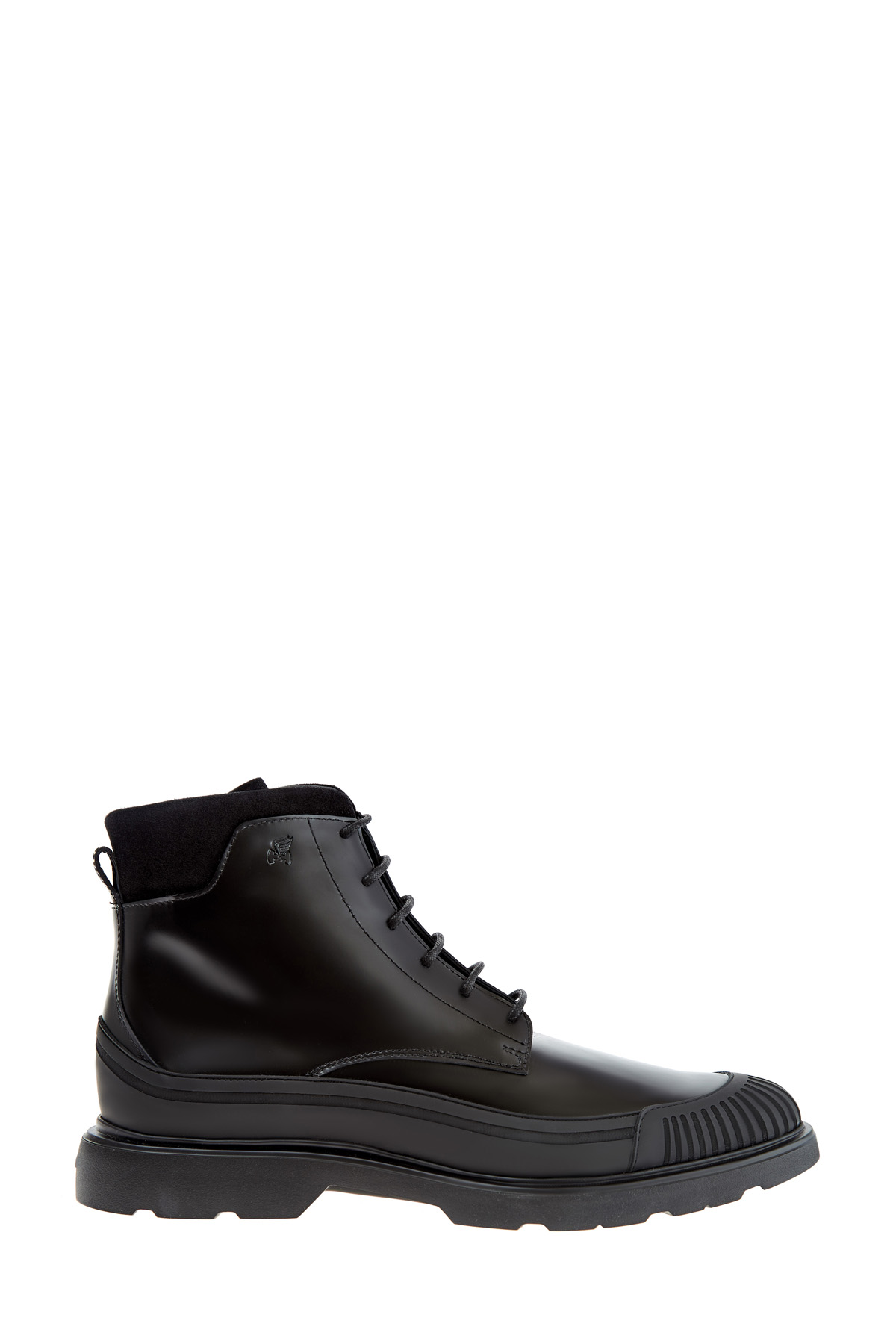Высокие ботинки с прорезиненной отделкой и текстильными манжетами HOGAN, цвет черный, размер 43.5;44;44.5
