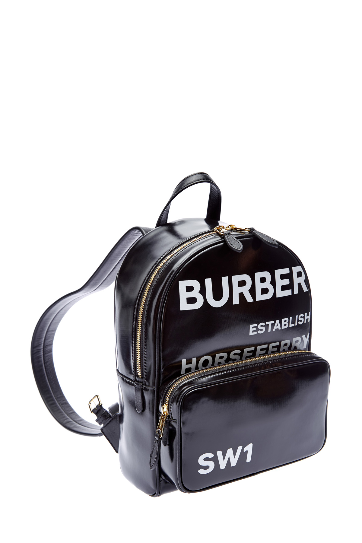 Рюкзак из габардина с полимерным напылением и принтом Horseferry BURBERRY, цвет черный, размер 40;38 - фото 3