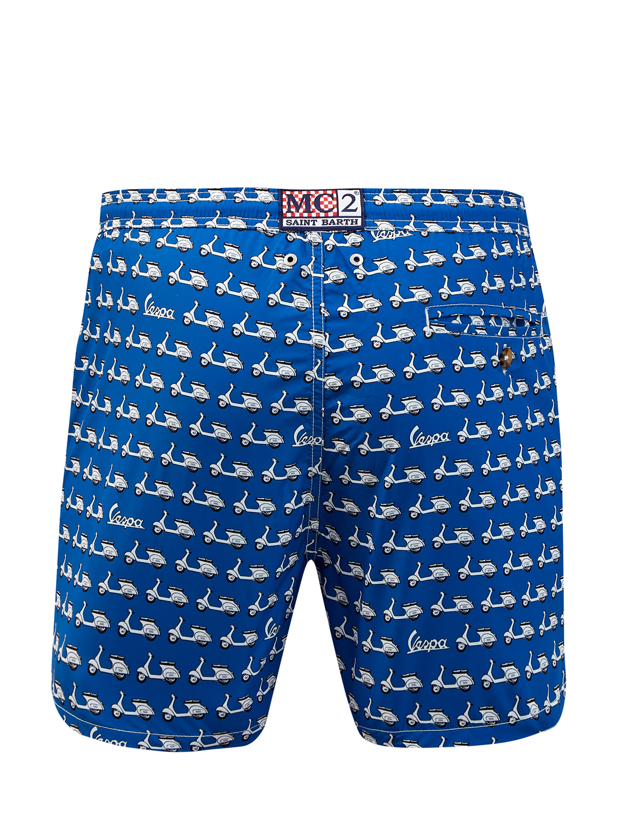 Плавательные шорты с поясом на кулиске и принтом MC2 SAINT BARTH, цвет синий, размер S;XL - фото 2