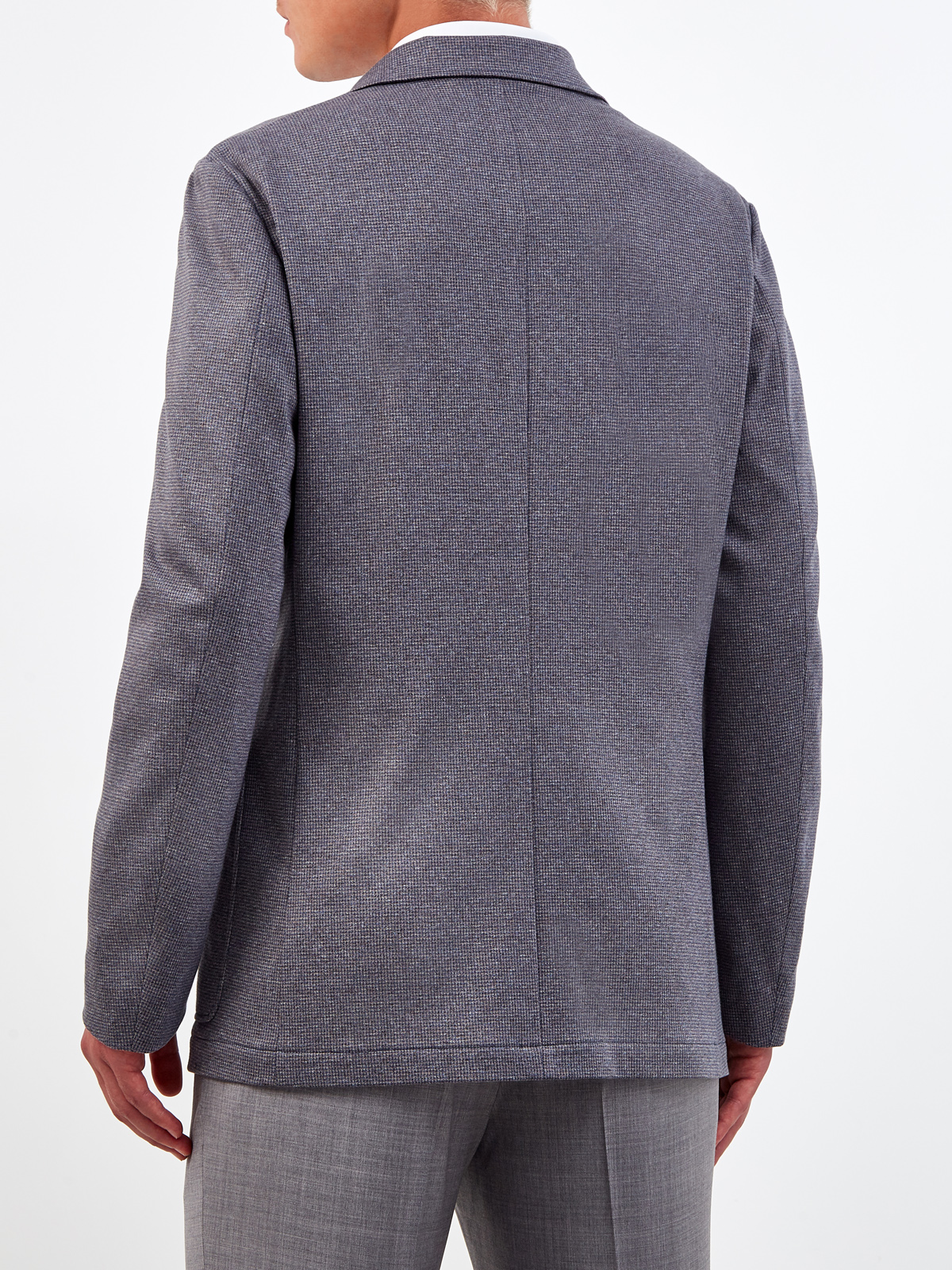 Шерстяной пиджак ручной работы с накладными карманами CANALI, цвет серый, размер 48;50;52;54;56;58 - фото 4