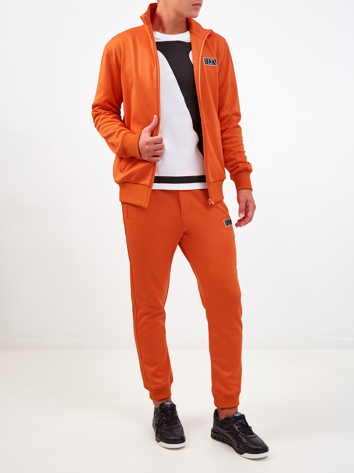 Спортивные брюки из технического хлопка VLTN TAG VALENTINO, цвет оранжевый, размер 48;52;50 - фото 2