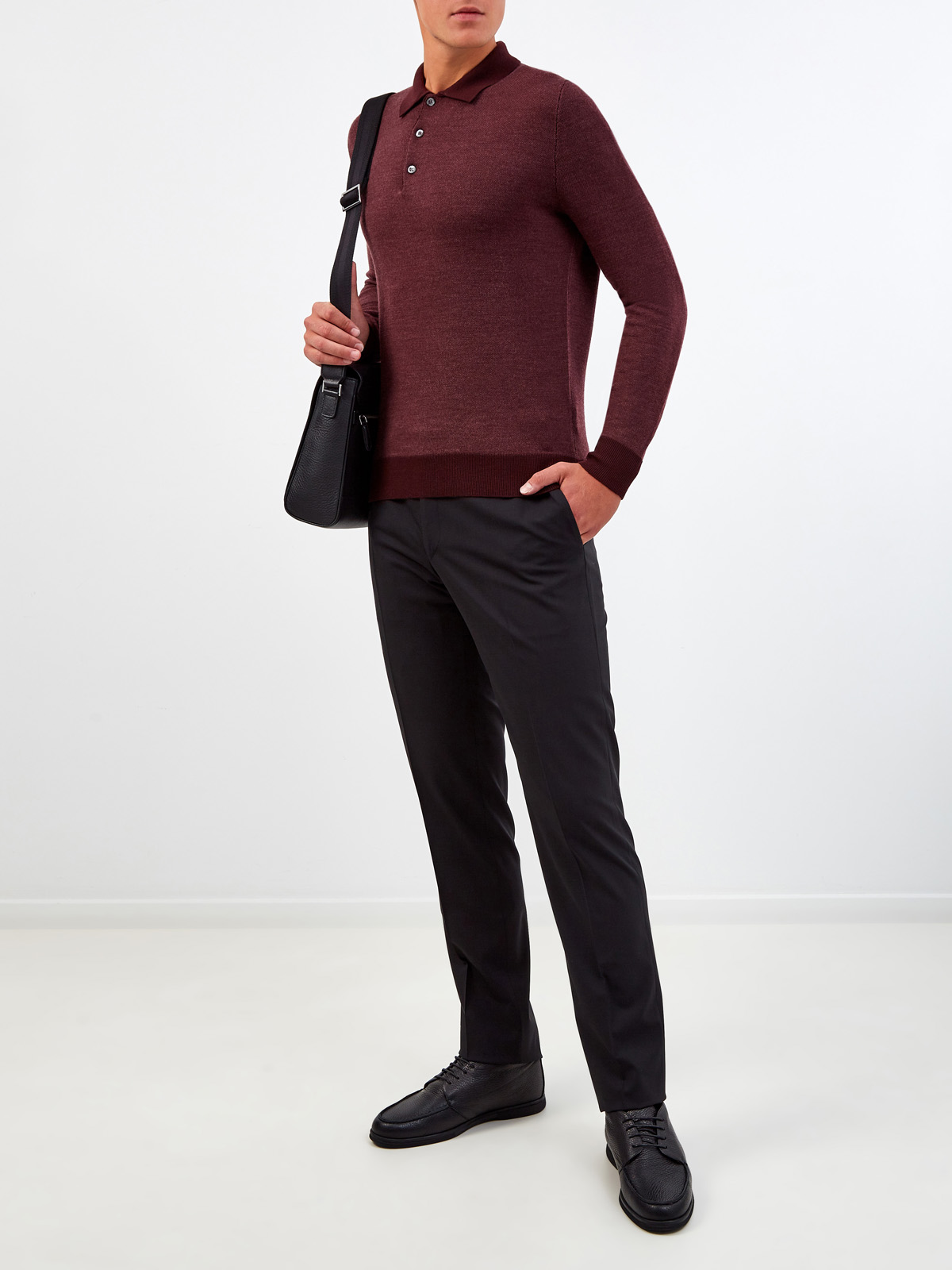 Черные брюки в классическом стиле из тонкой шерсти CANALI, цвет черный, размер 46;48;50;52;54;56;58;60;62;64 - фото 2