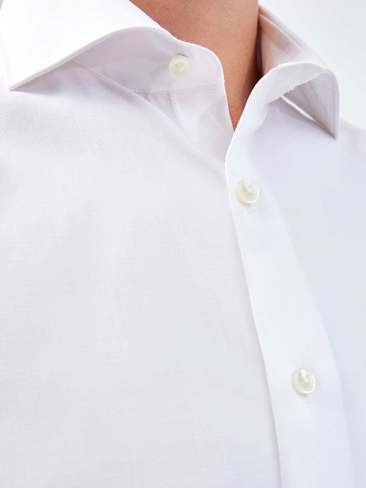 Классическая рубашка из хлопкового поплина Impeccabile CANALI, цвет белый, размер 52;56 - фото 5