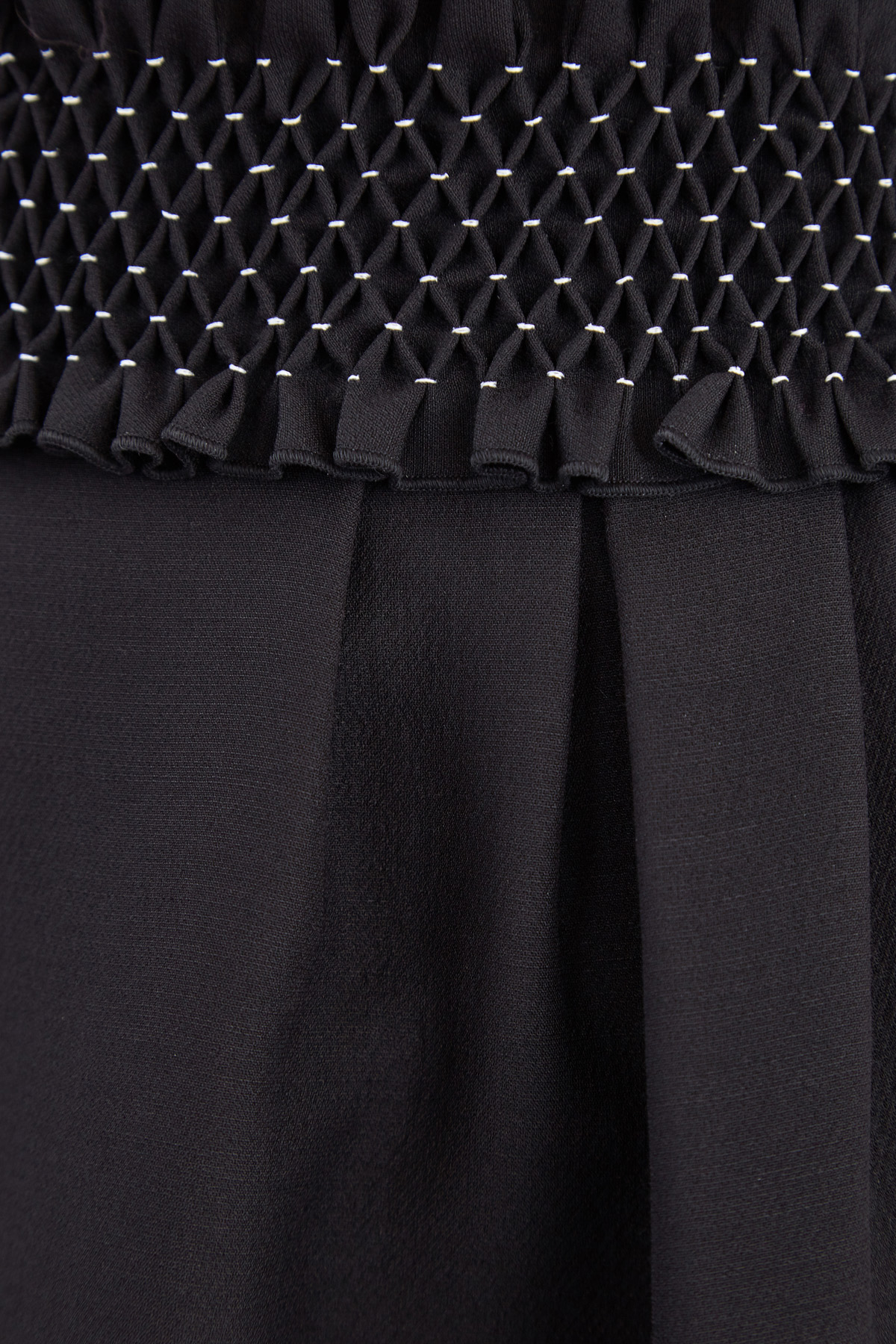 Черная юбка-колокол длины миди с фактурным поясом ручной отделки VALENTINO, цвет черный, размер 42 - фото 5
