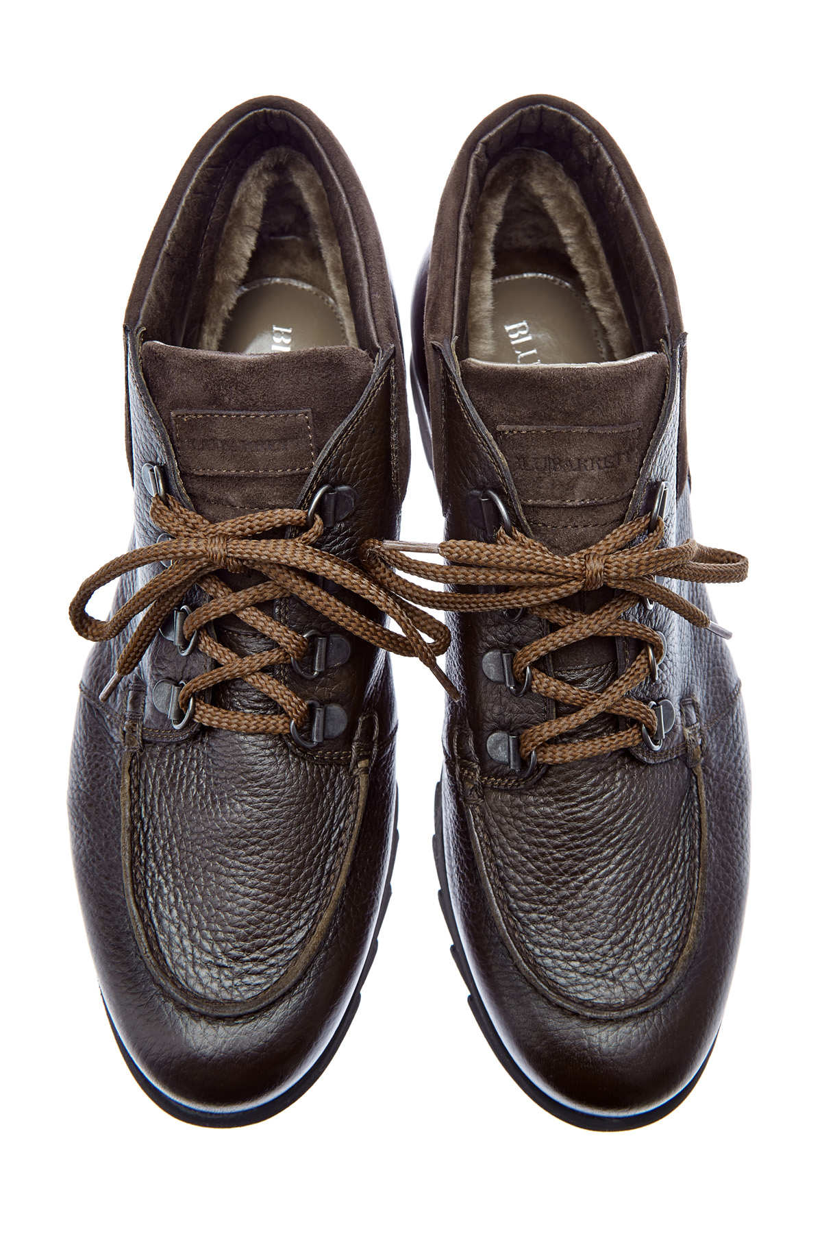 Кожаные ботинки-топсайдеры на подкладке из меха BARRETT, цвет коричневый, размер 40.5;43;44 - фото 5