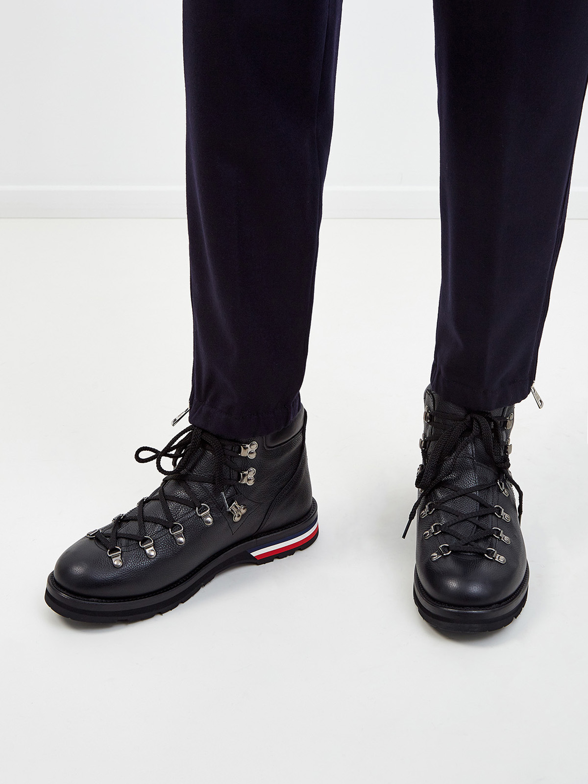 Кожаные ботинки Peak на массивной подошве с протектором MONCLER, цвет черный, размер 41;41.5;42;42.5;43;43.5;44;45 - фото 2
