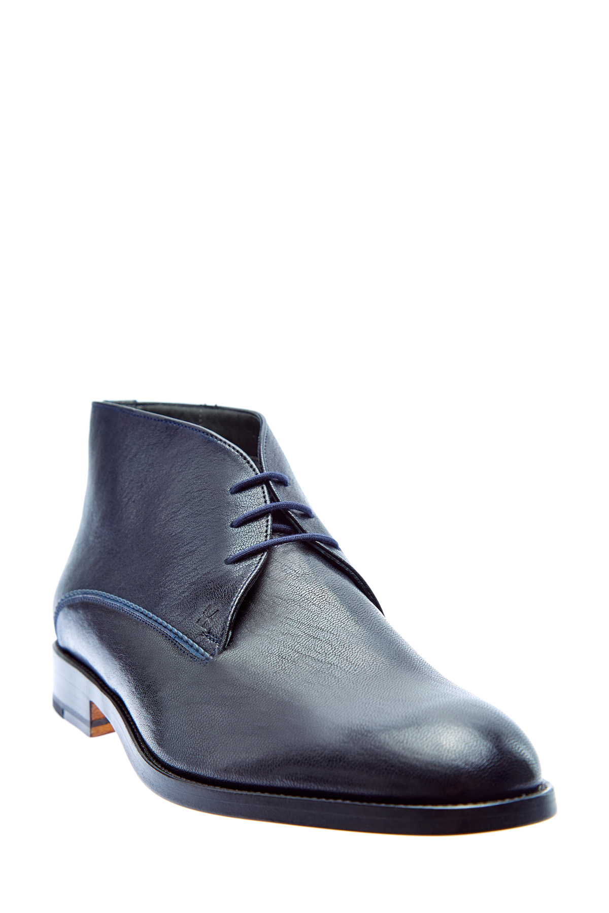 Окрашенные вручную ботинки из кожи MORESCHI, цвет синий, размер 41;41.5;42;43;44;44.5 - фото 3