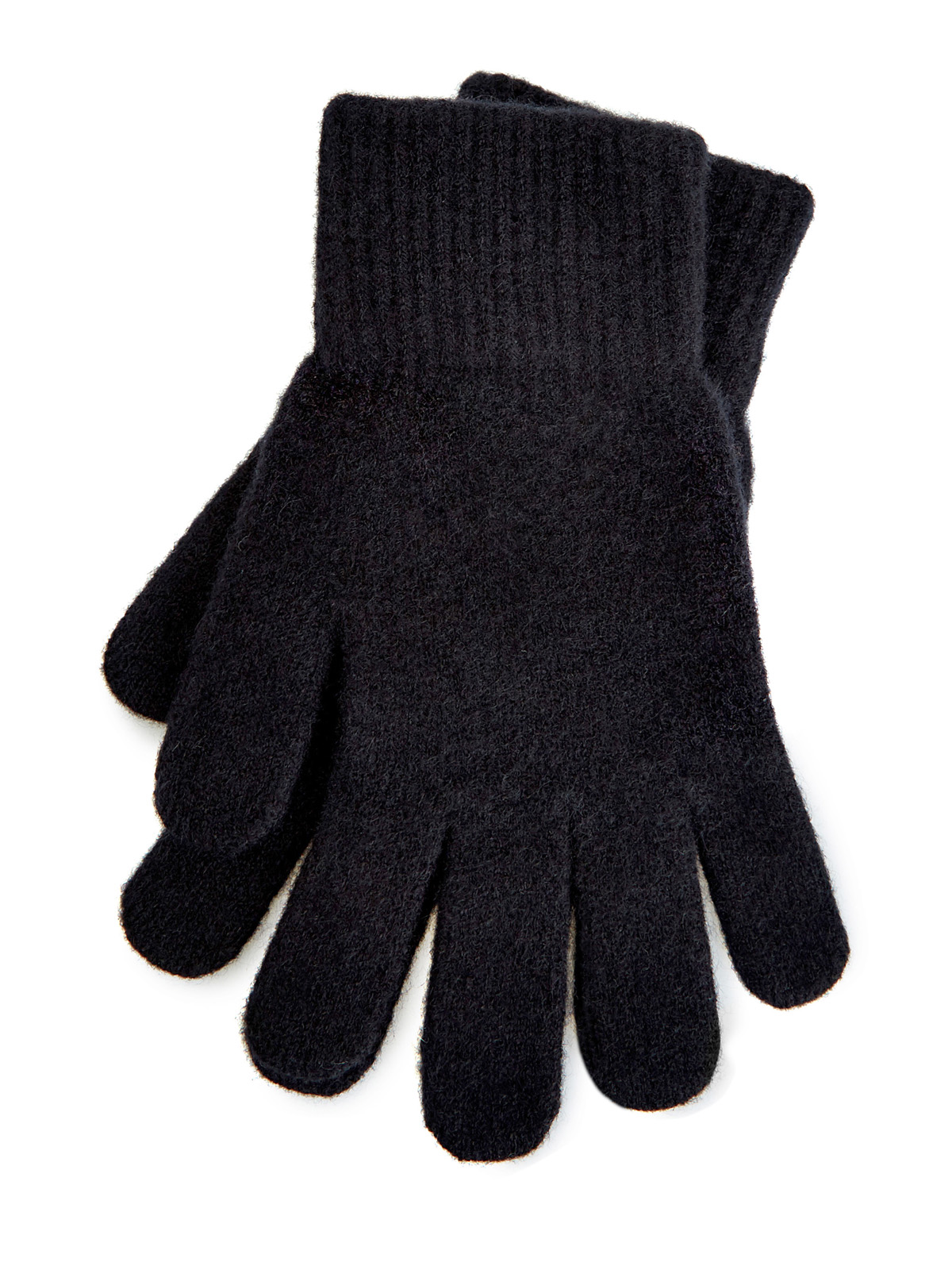 Перчатки из кашемира с манжетами в английскую резинку YVES SALOMON, цвет черный, размер 36.5;37;37.5;38;38.5;39;39.5