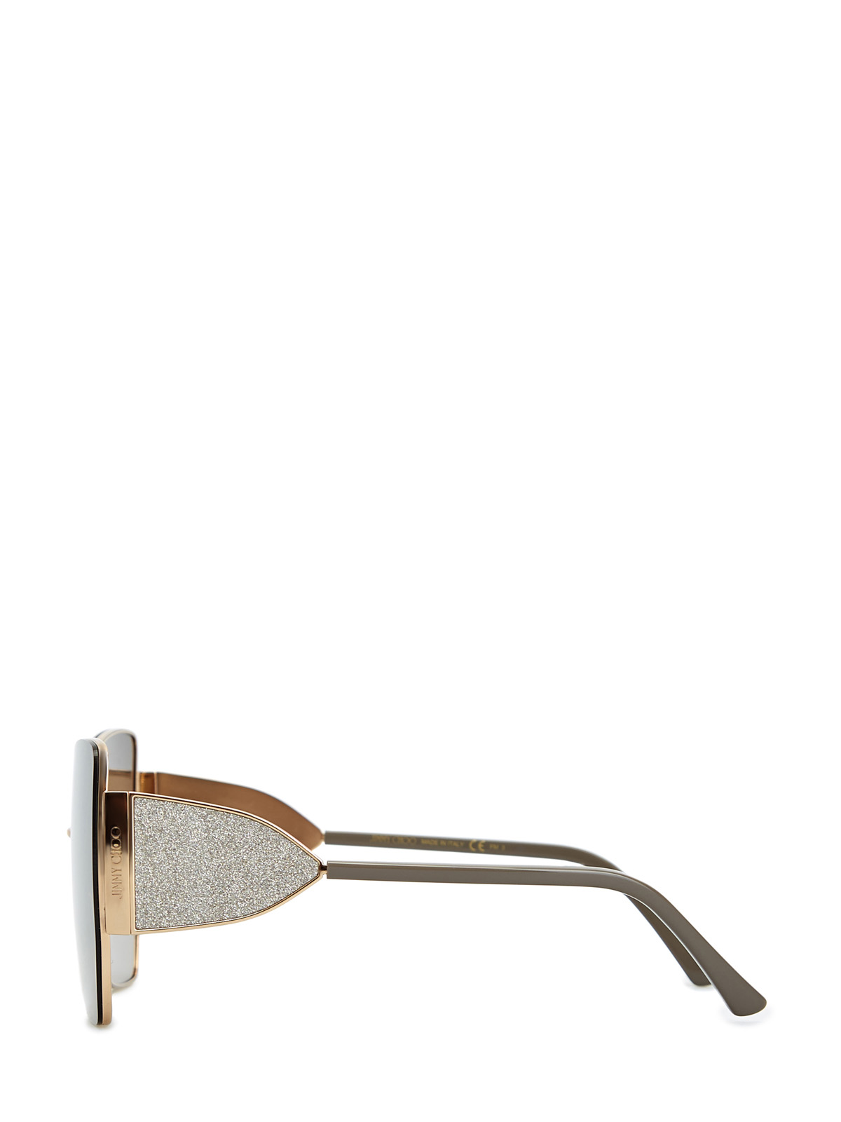 Очки River геометрической формы с мерцающей отделкой JIMMY CHOO  (sunglasses) - фото 3