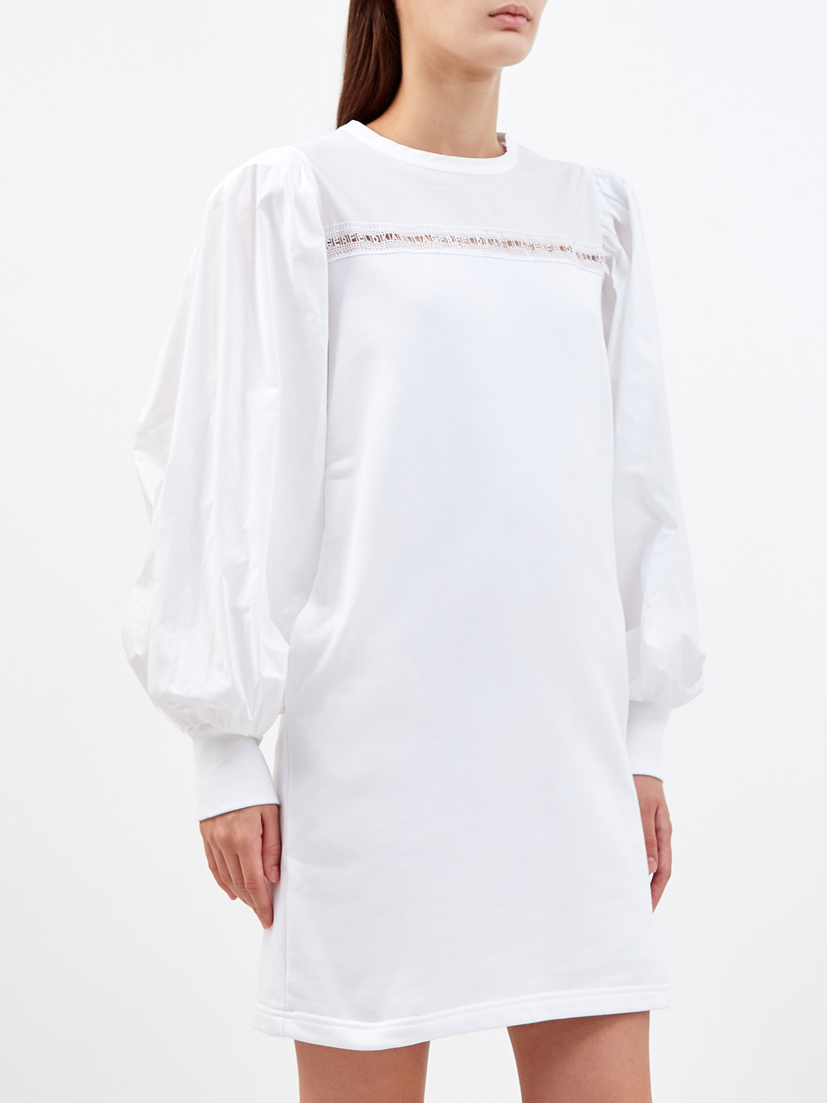 Платье в стиле спортшик с вышитым декором KARL LAGERFELD, цвет белый, размер S;M;XS - фото 3