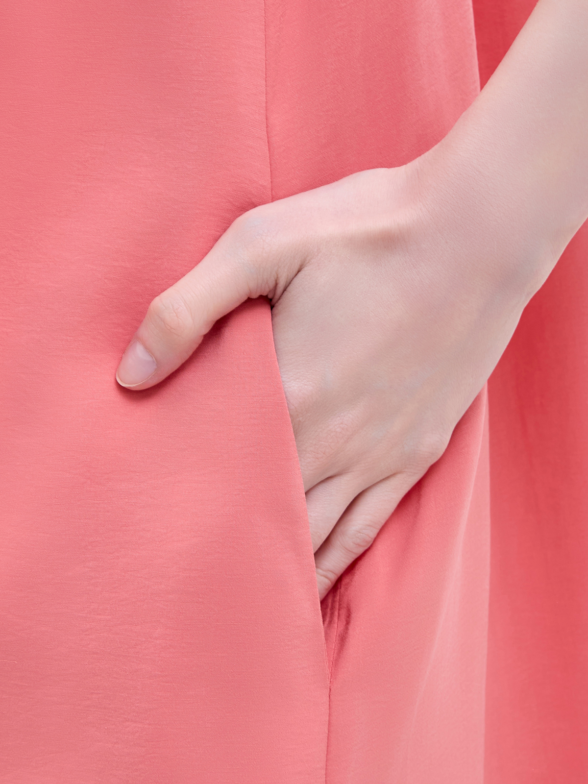 Свободное платье-сарафан из струящегося модала с карманами PESERICO, цвет розовый, размер 40;42;44 - фото 5