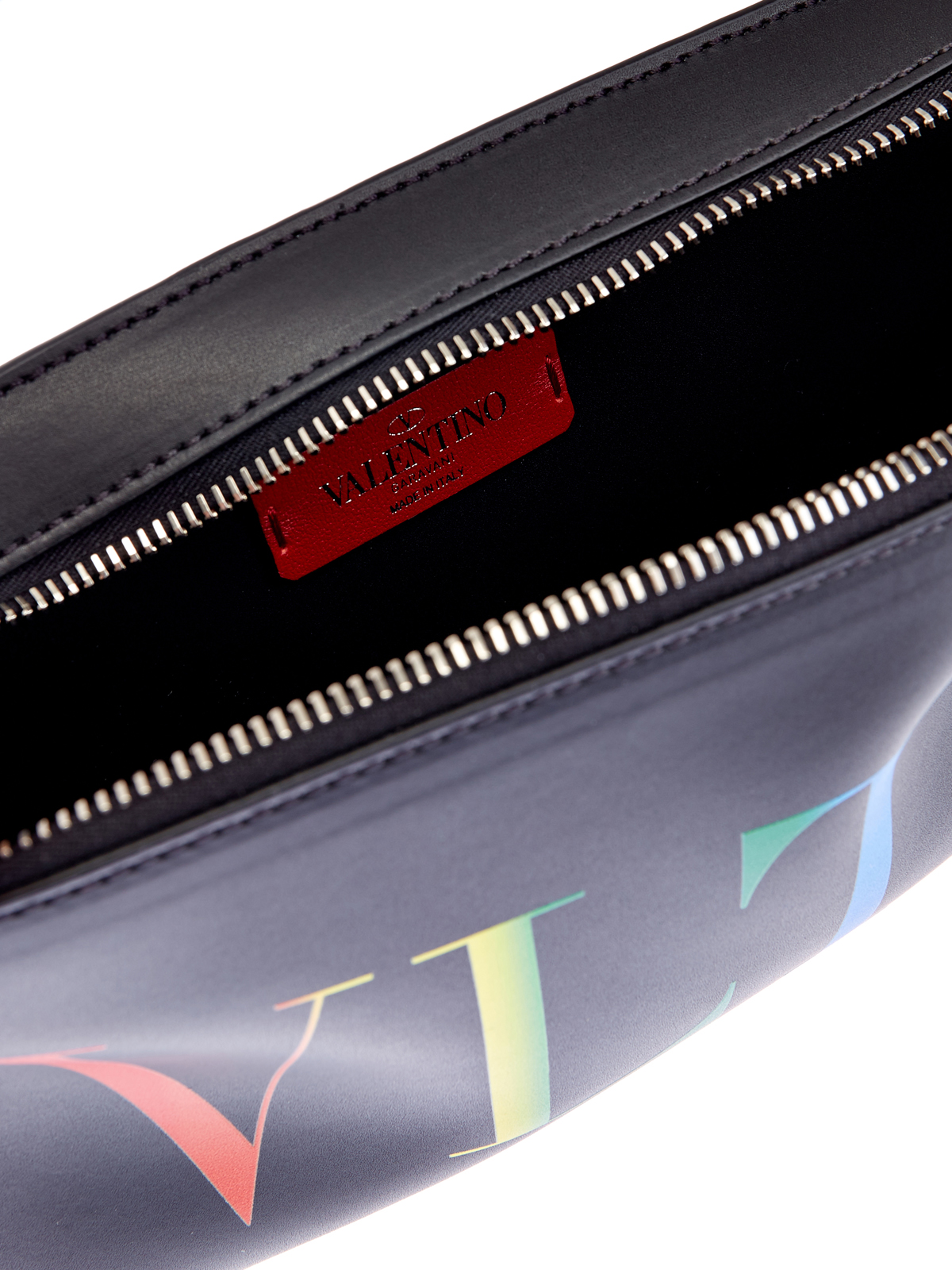 Кожаная сумка на пояс с принтом VLTN Multicolor VALENTINO, цвет черный, размер 41;42;42.5;43.5 - фото 7