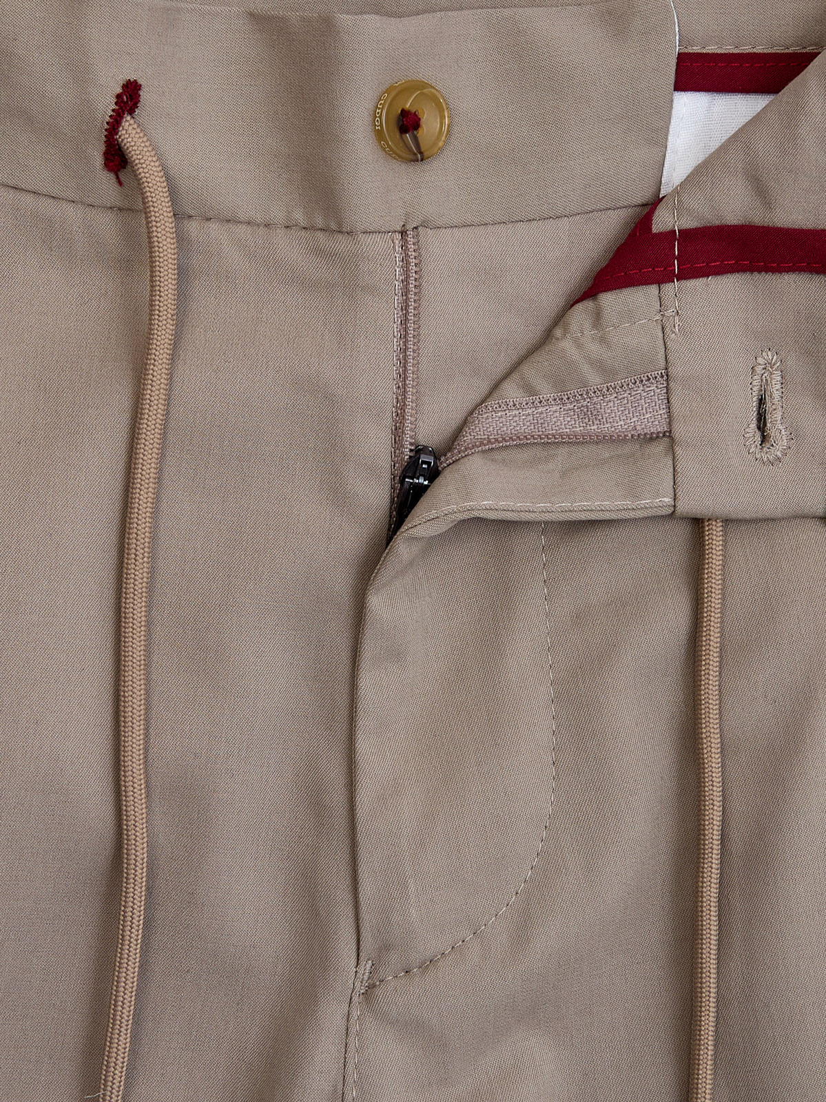 Хлопковые брюки с поясом на кулиске и эластичными вставками CUDGI, размер 48;50;52;54;58;60 - фото 6