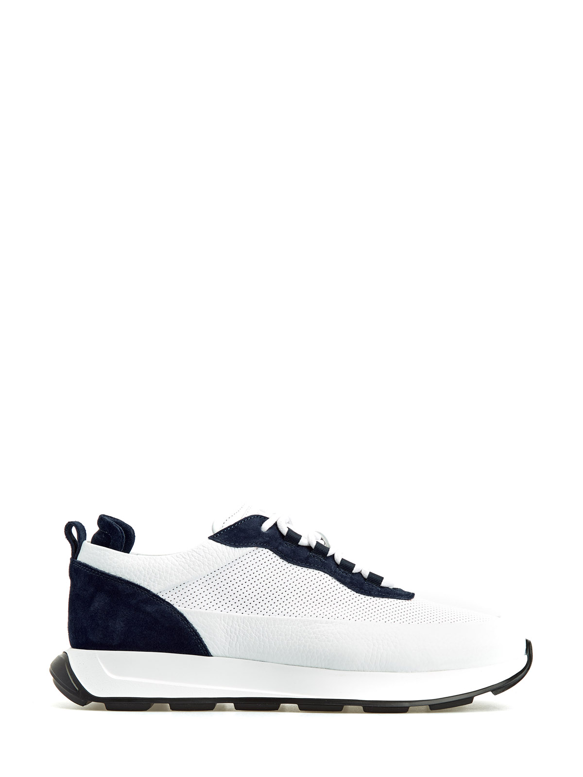 

Комбинированные кроссовки из замши и кожи с микроперфорацией, Белый, Комбинированные кроссовки из замши и кожи с микроперфорацией