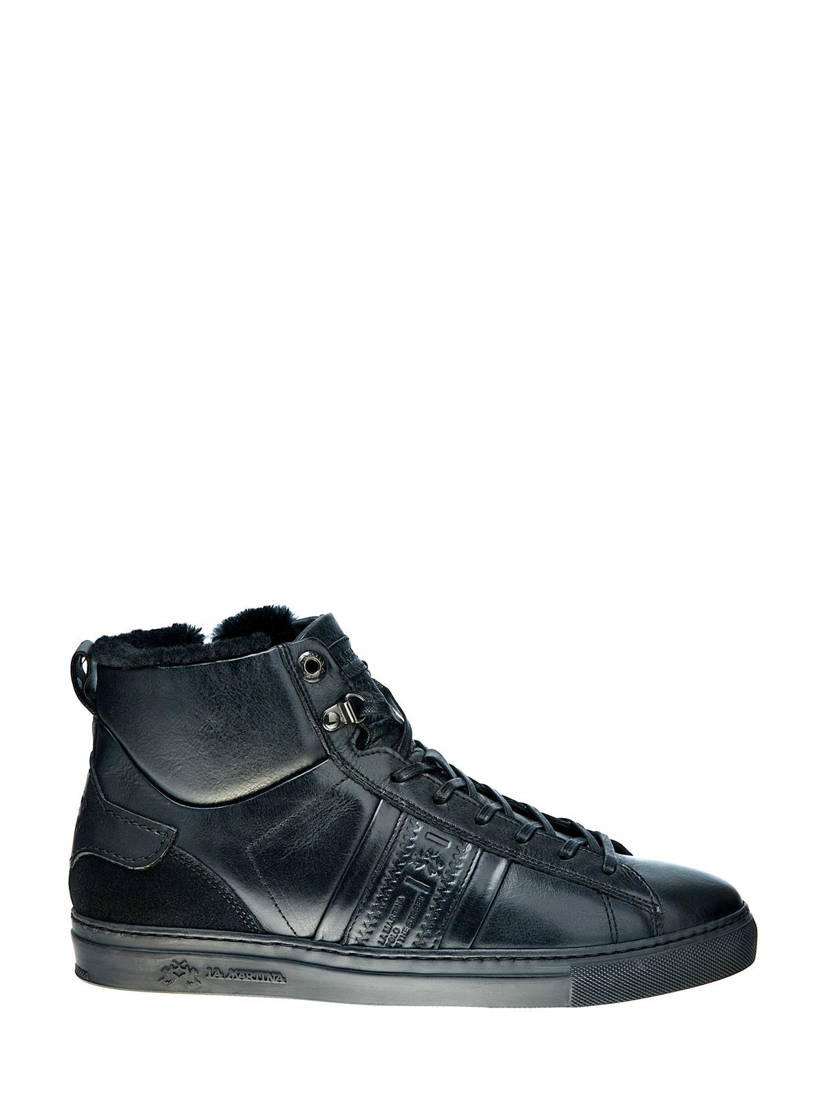 Утепленные мехом ботинки из матовой кожи LA MARTINA, цвет черный, размер 42;39;40;44 - фото 1