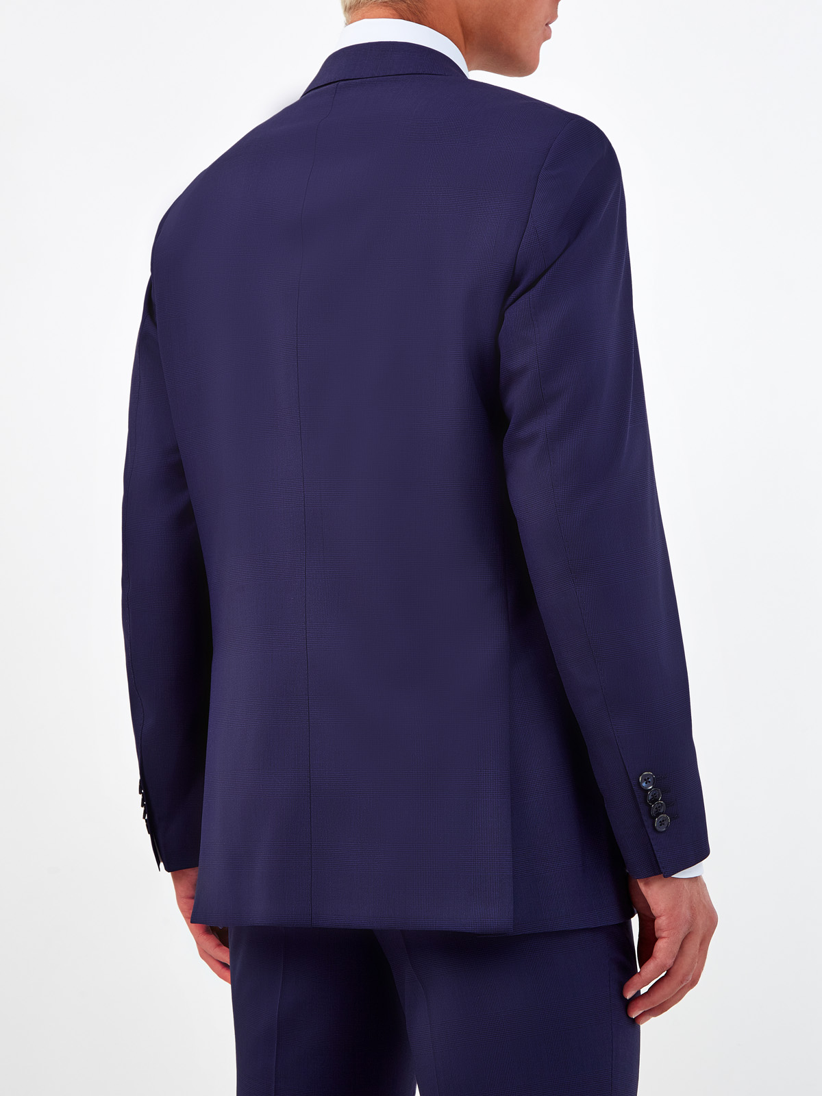 Пиджак из шерстяной ткани Bi-Stretch с мелованным принтом L.B.M. 1911, цвет синий, размер 52;54;56;58;60 - фото 4