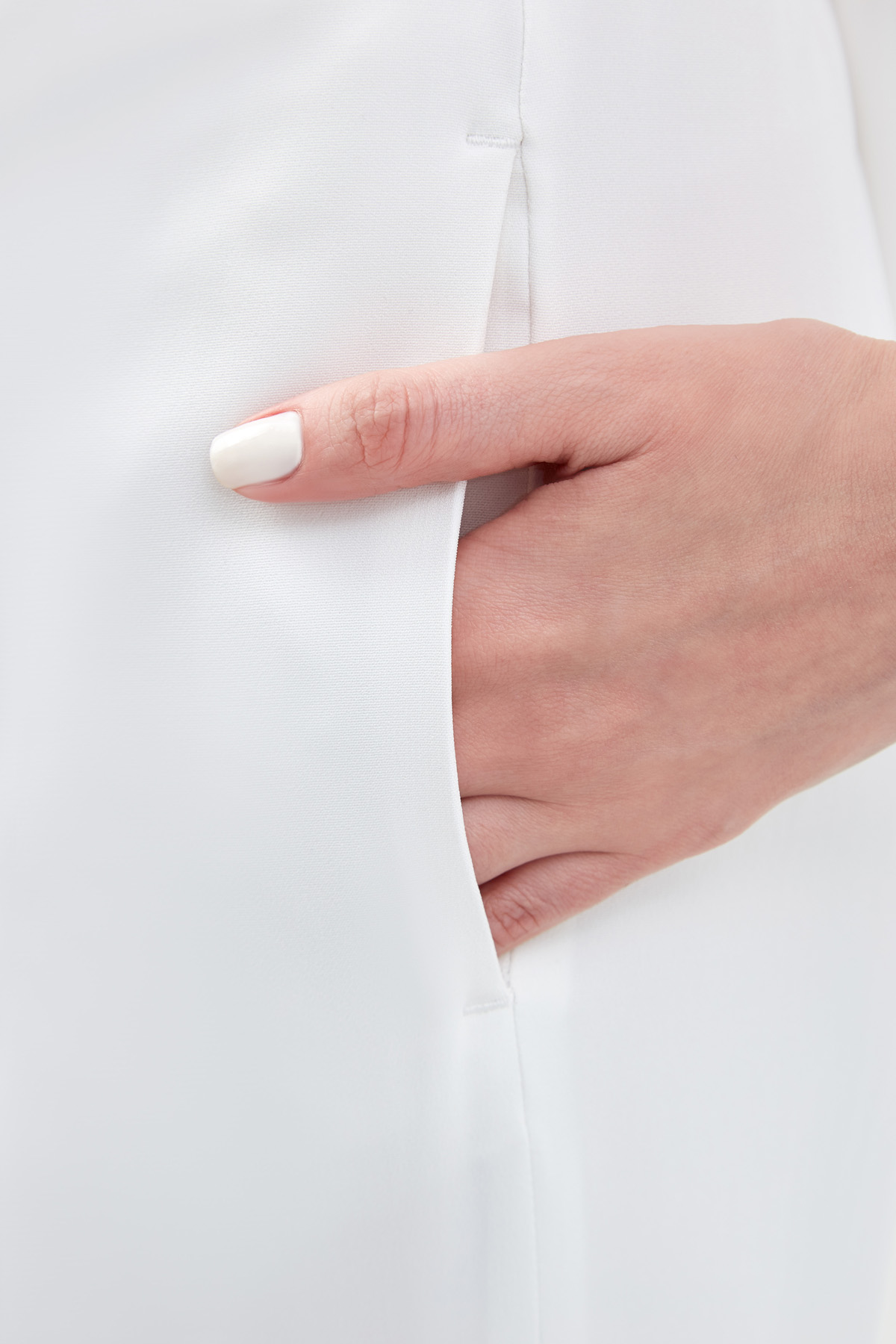 Расклешенные брюки из струящейся ткани ERMANNO SCERVINO, цвет белый, размер 42;44 - фото 5