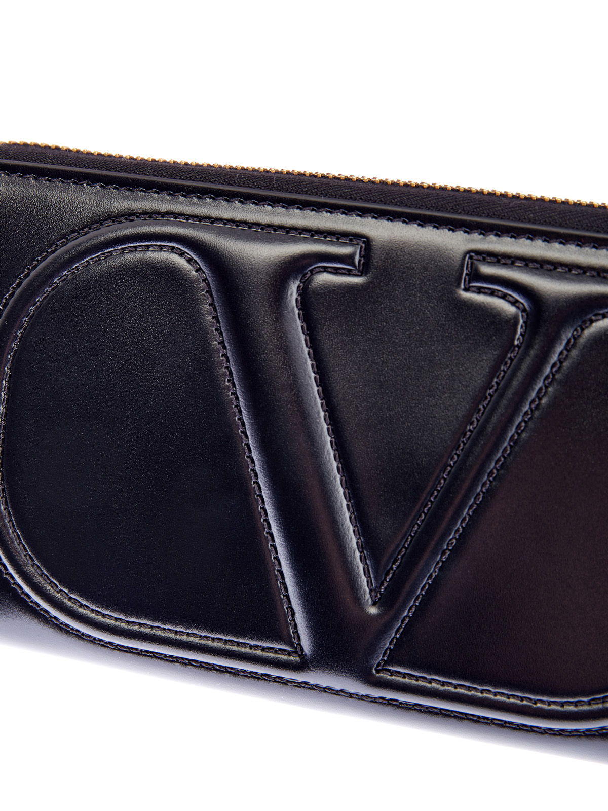 Кожаный кошелек с архивной стеганой эмблемой VLOGO VALENTINO GARAVANI, цвет черный, размер 36;37;38;39 - фото 6
